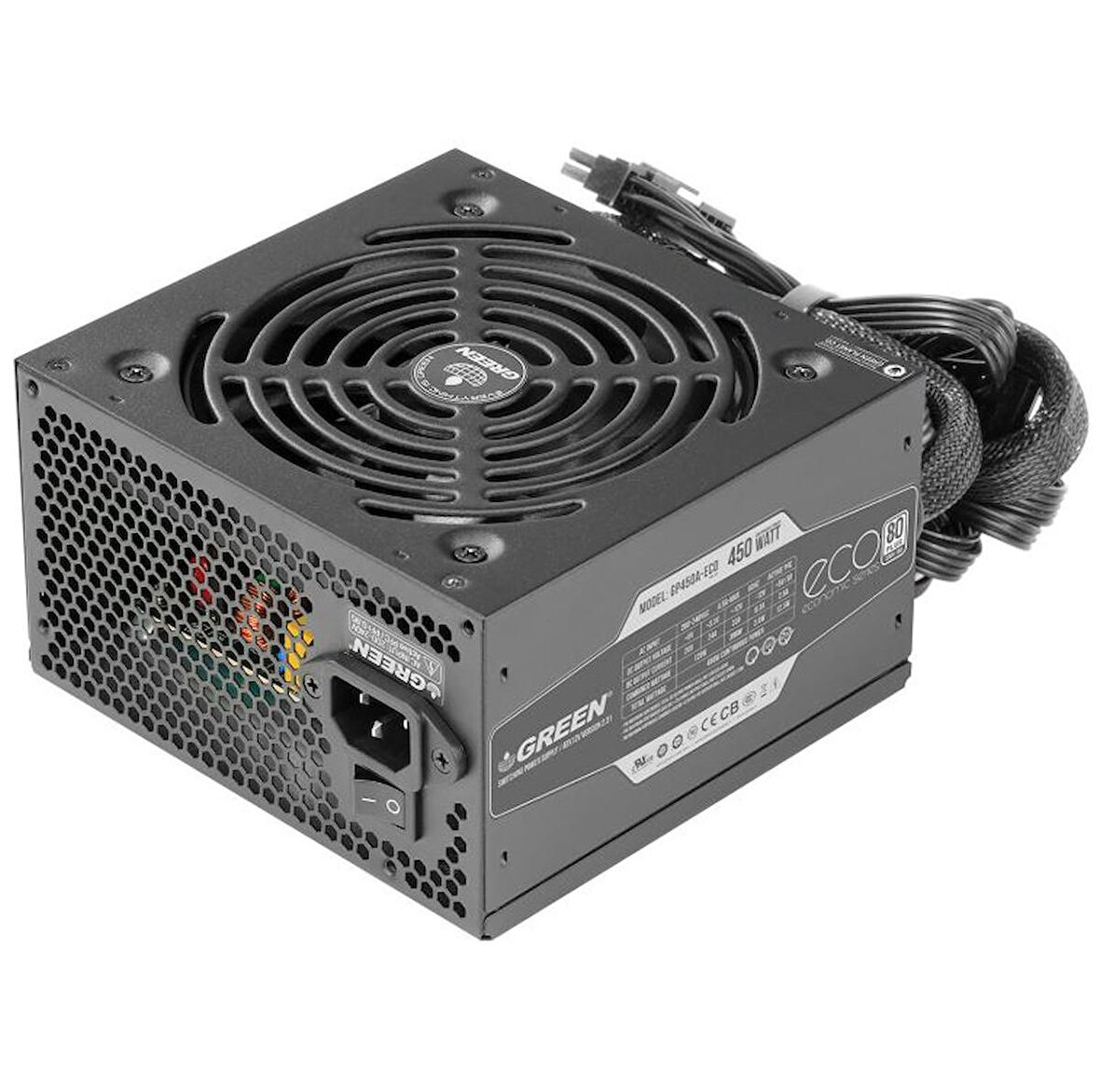 Green Gp450A-Eco Rev3.1 450W 80+ Power Supply PC Güç Kaynağı (3Yıl Garanti)