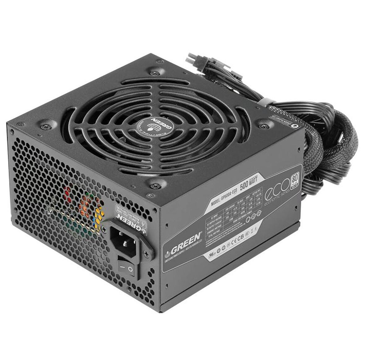 Green Gp500A-Eco Rev3.1 500W 80+ Power Supply PC Güç Kaynağı (3Yıl Garanti)