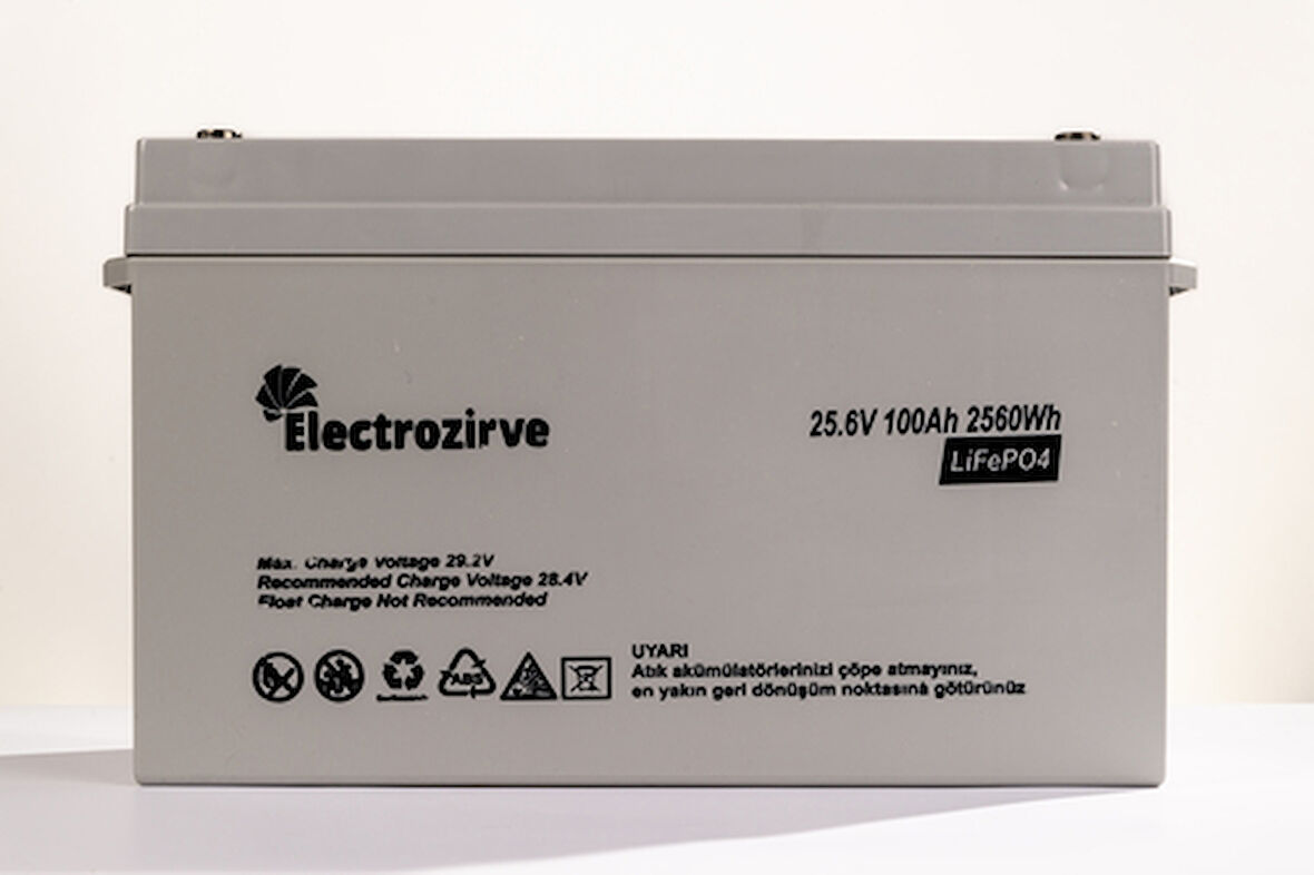 Electro Zirve 25,6V 100Ah Lityum Akü (LifePO4)