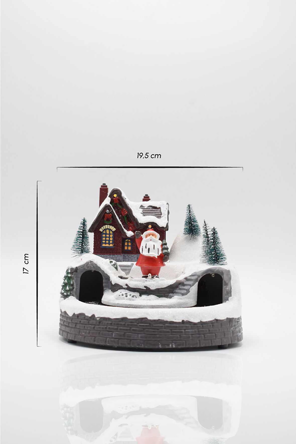 Waldern Premium Collection Dekoratif Işıklı Yılbaşı Süs Tren-Noel Baba