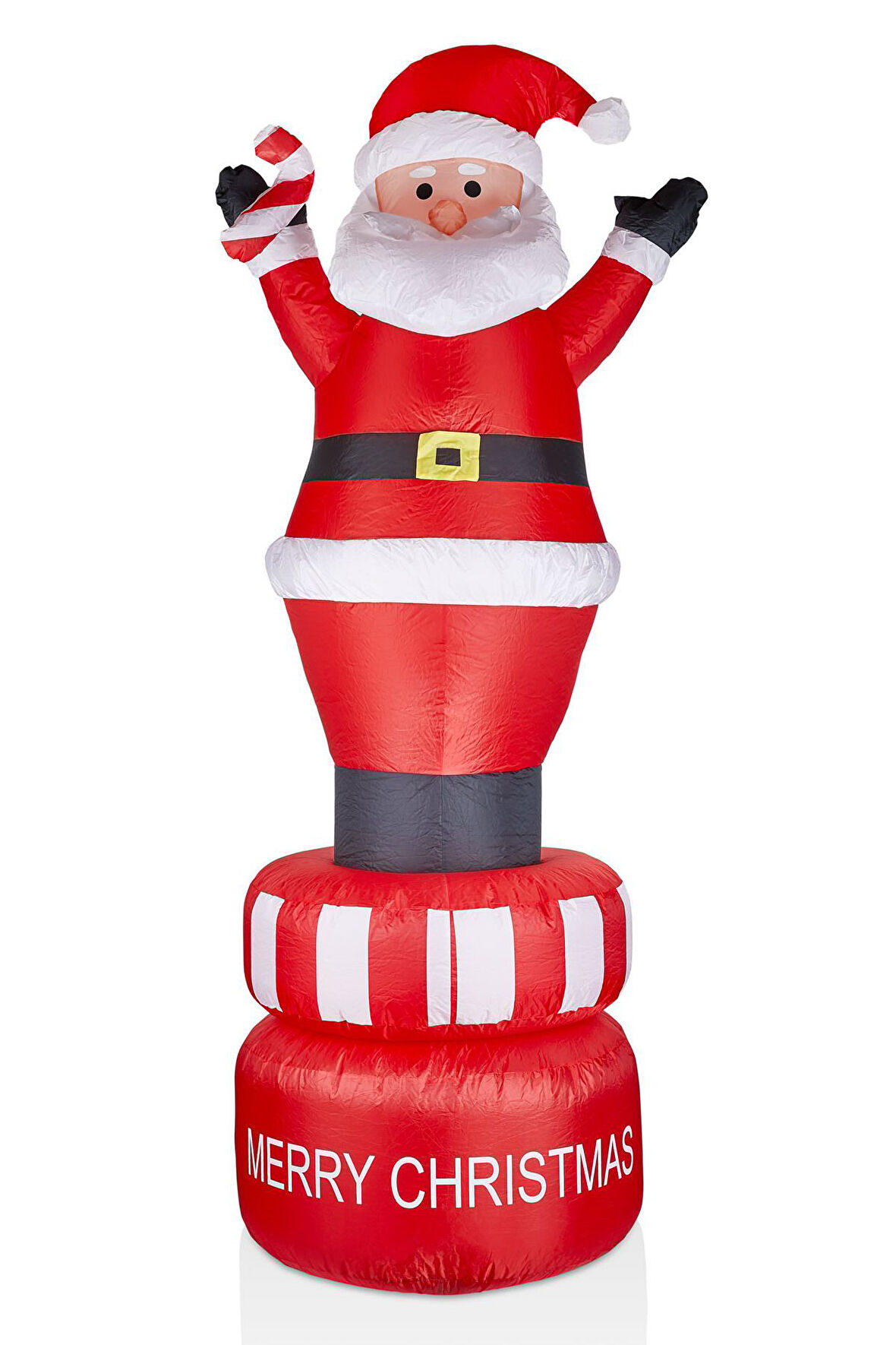 Waldern Premium Collection 210 cm Hareketli Şişme Noel Baba Yılbaşı Süs Dekorasyon