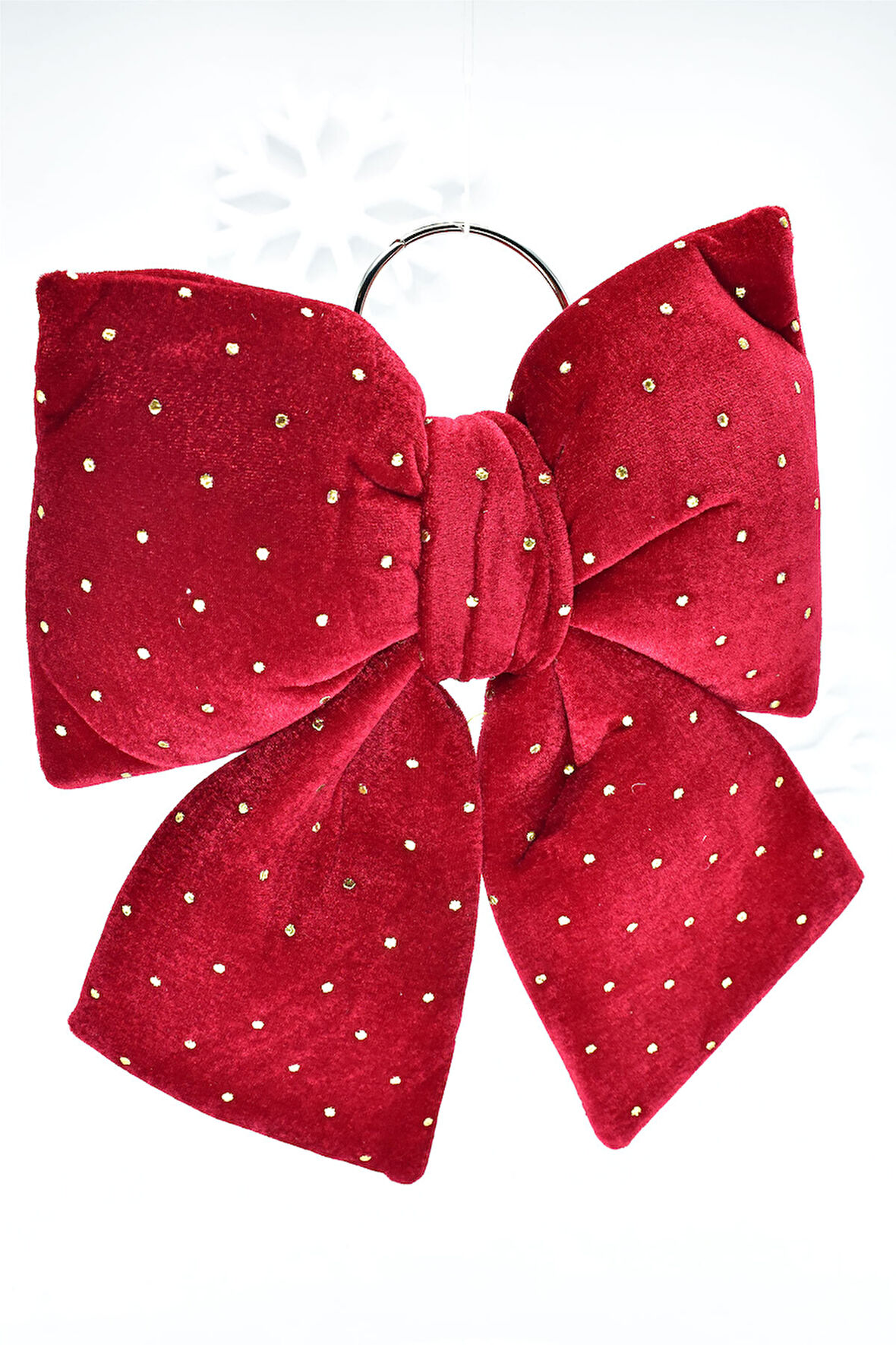 Waldern Kırmızı Yaldızlı Kurdela Yılbaşı Ağacı Süsü