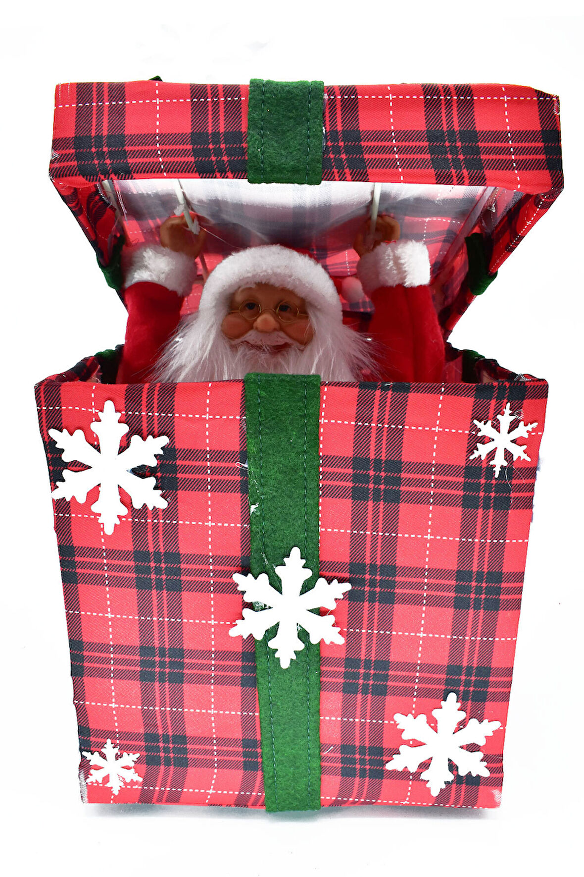 Waldern Premium Collection Müzikli Noel Babalı Hediye Kutusu Yılbaşı Dekoratif Süs