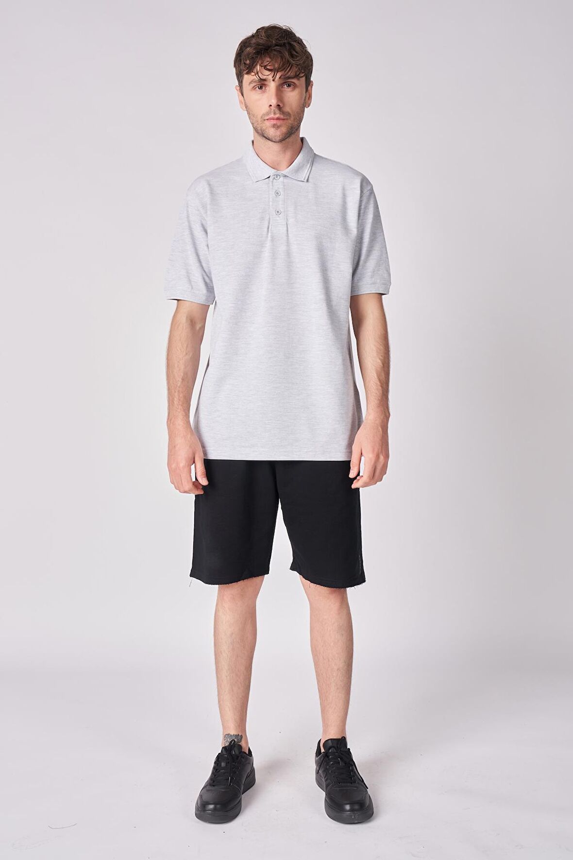 Erkek Pamuk Karışımlı Polo Yaka Kısa Kollu Tişört