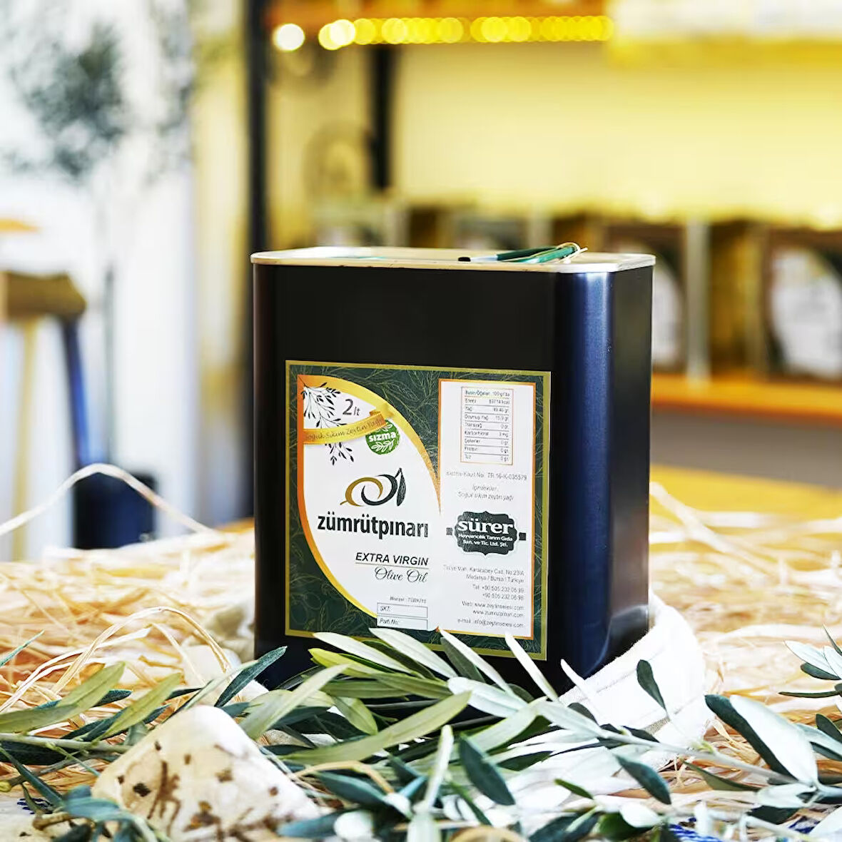  Özel Üretim Erken Hasat Zeytinyağı 2 L Teneke