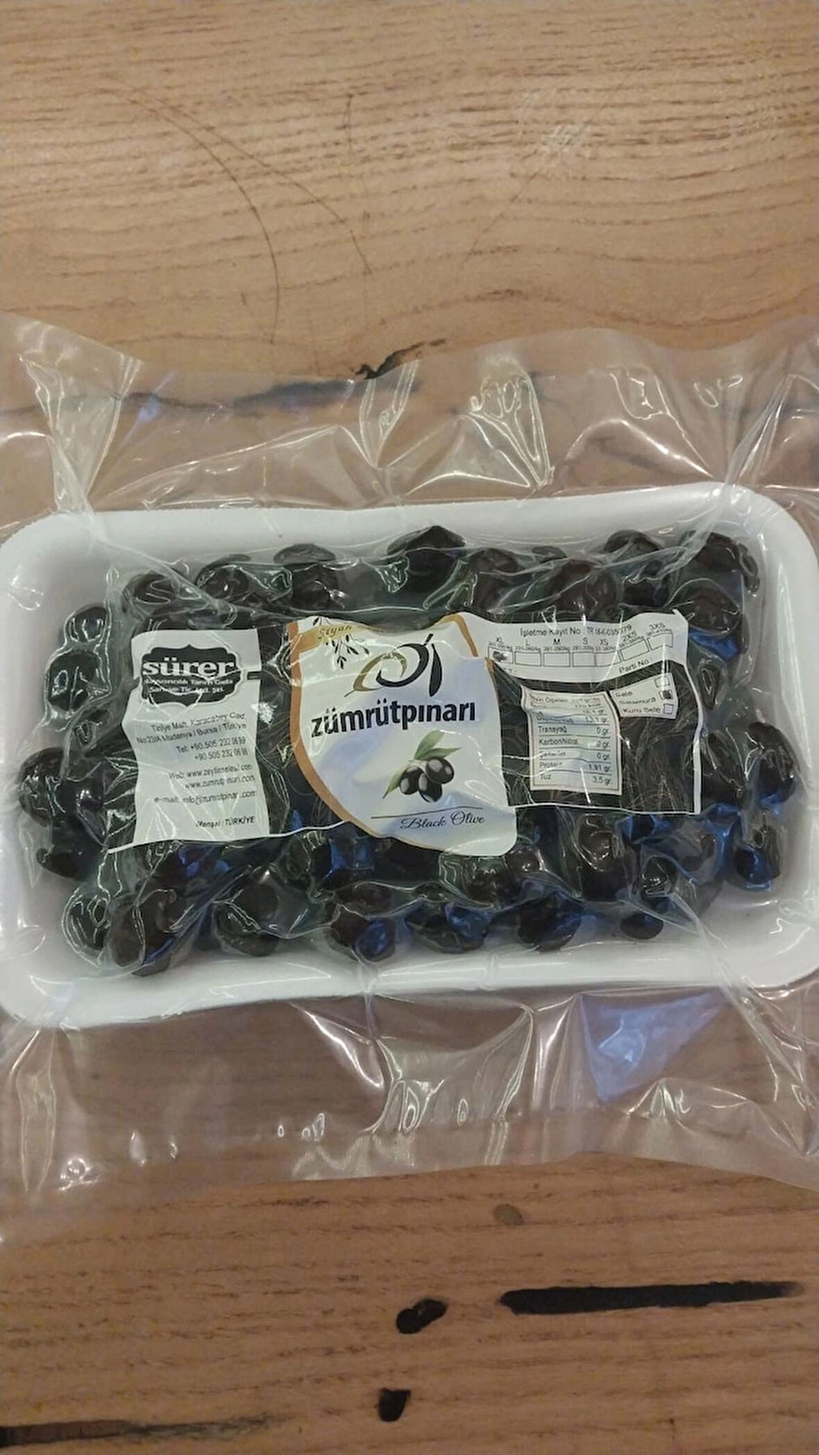 Yağlı Sele (Salamura) Siyah Zeytin XL 0,5 Kg Vakumlu Ambalaj