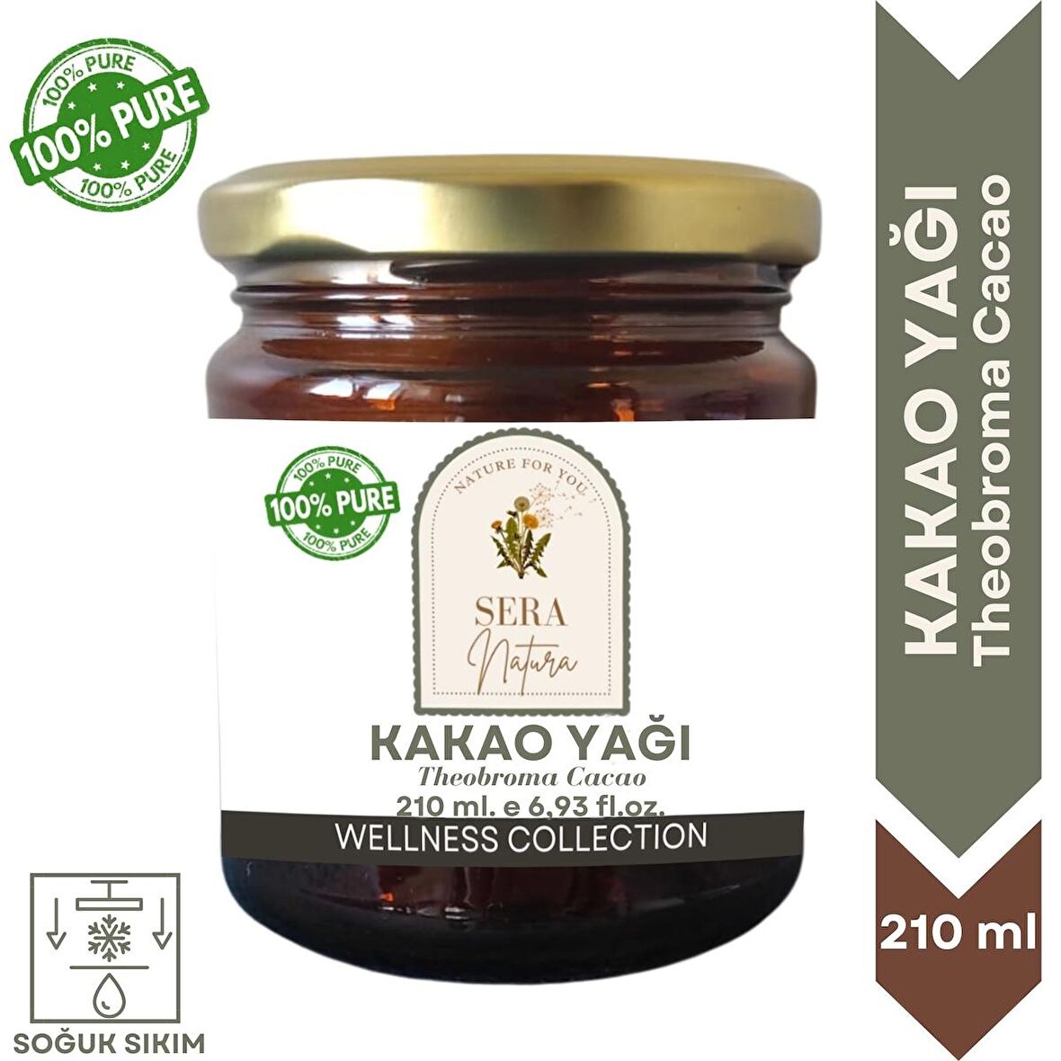 Kakao Yağı 210 ml. %100 Saf