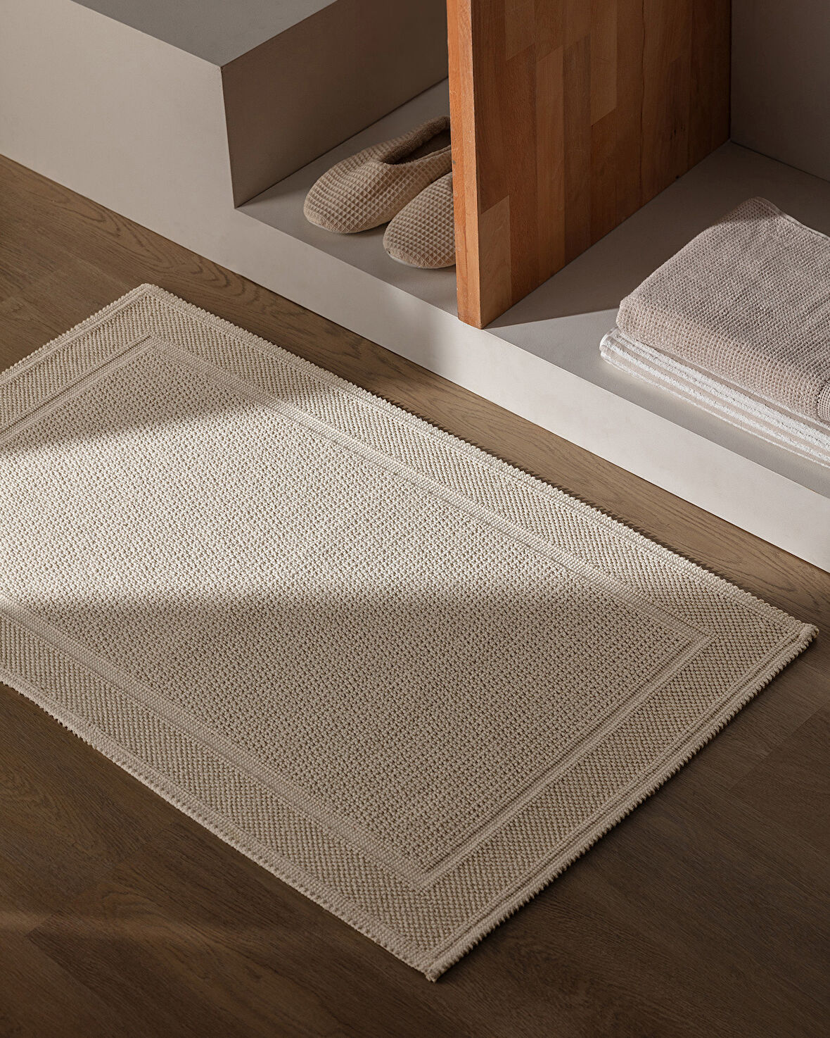 Barres Banyo Paspası - Bej - 60 x 100 cm