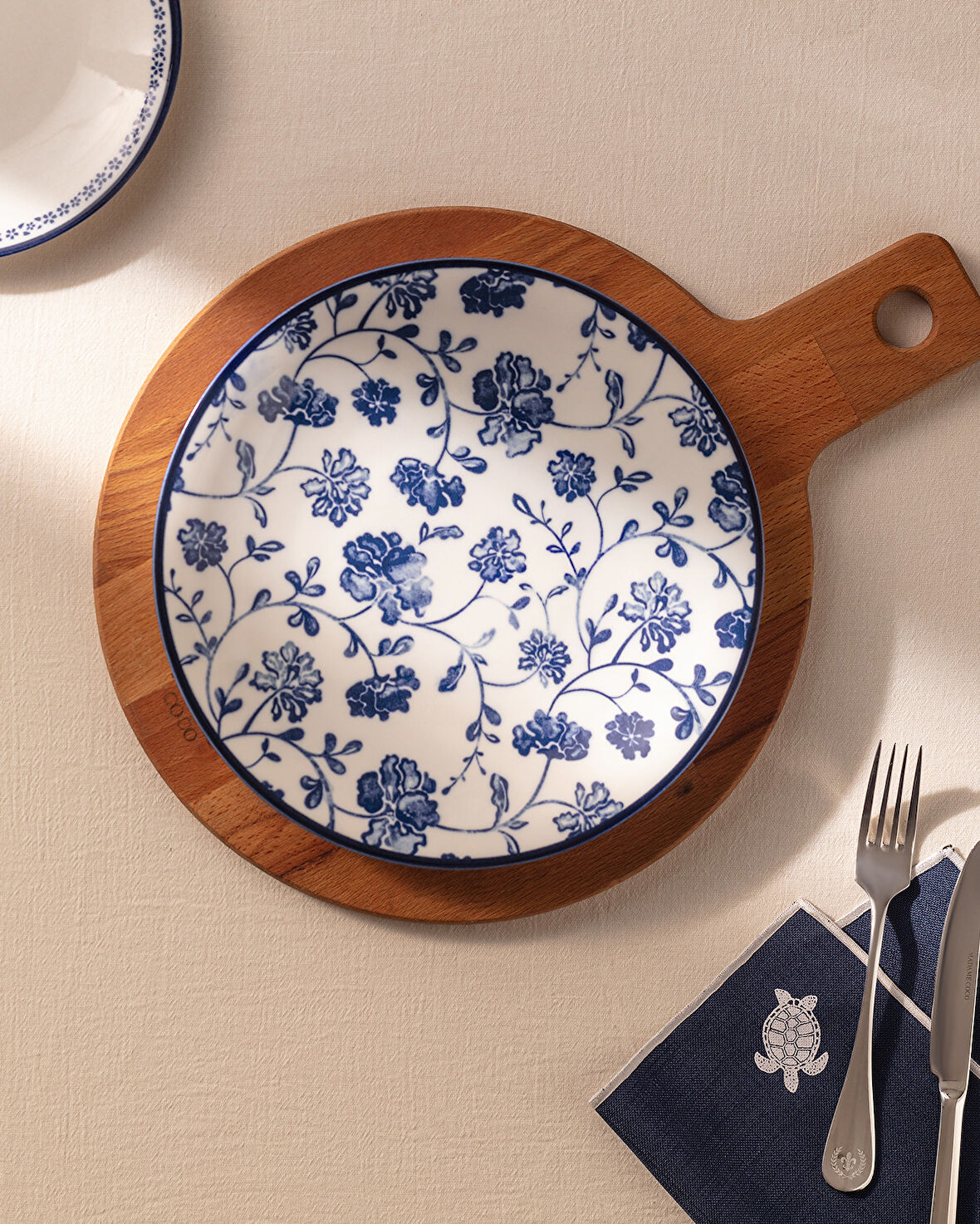 Rêve Bleu Fleur Servis Tabağı 25 cm