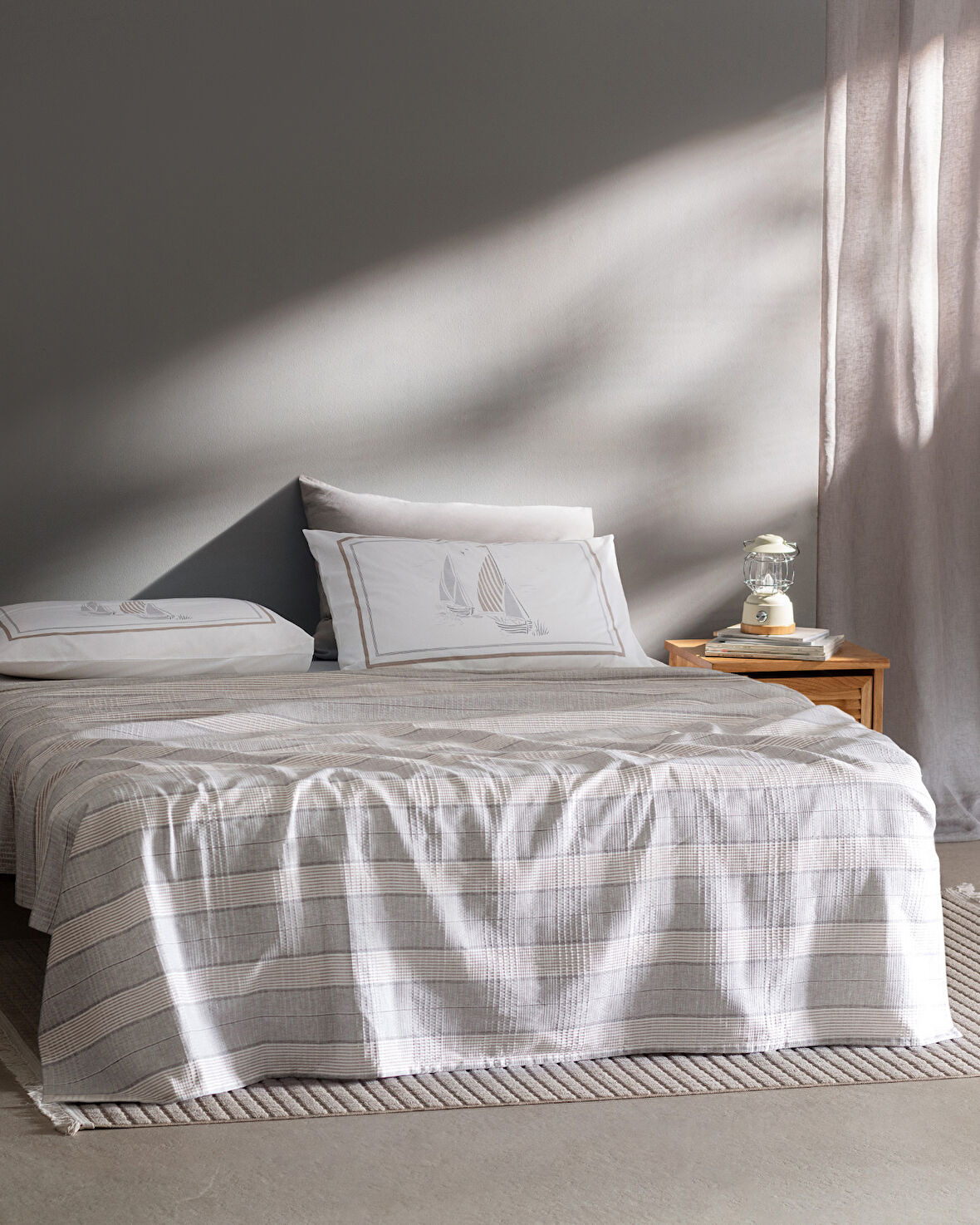 Marc King Size Ecocell Baskılı Pike Takımı