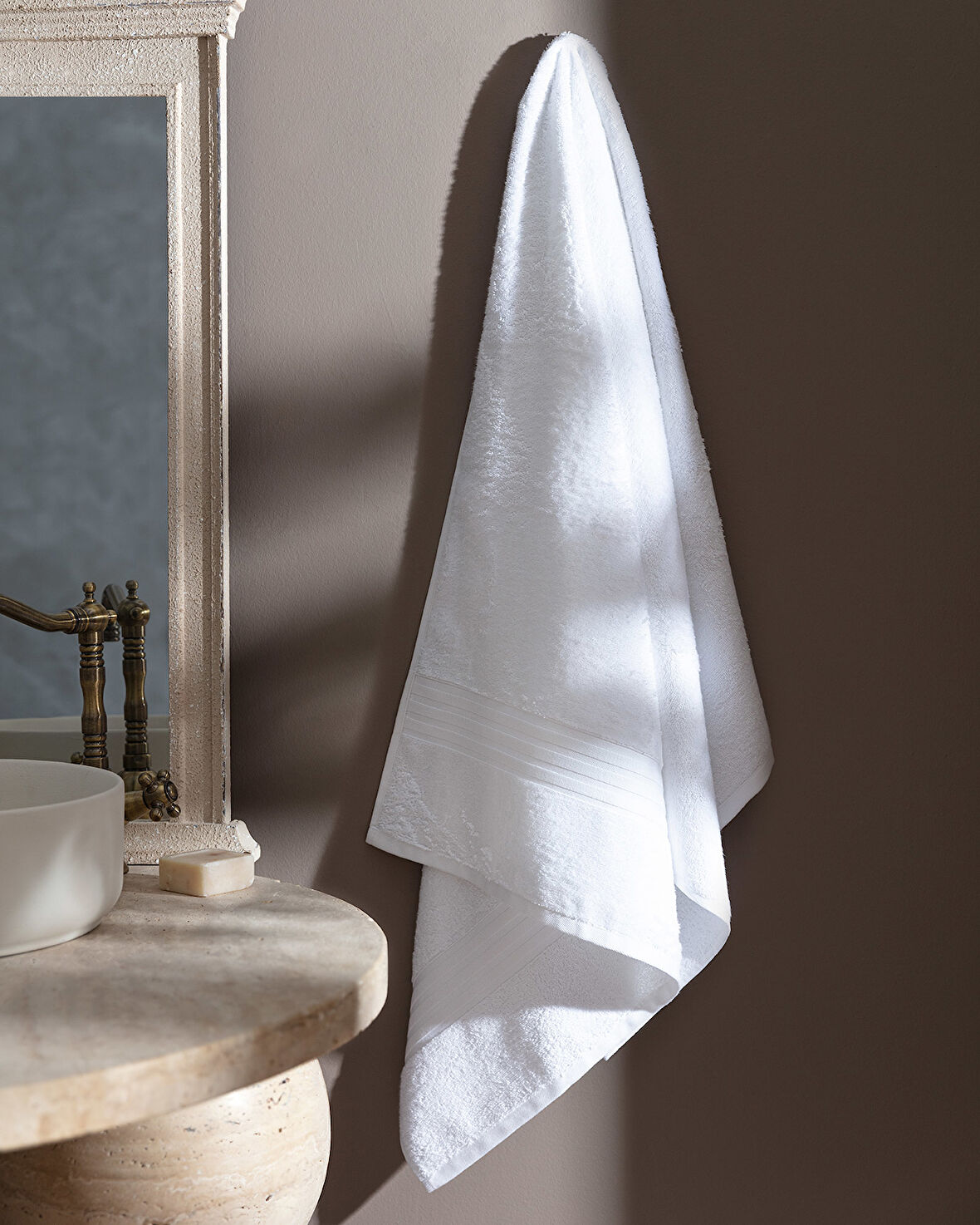 Martha Banyo Havlusu (TENCEL™) - Beyaz - 80x150 cm