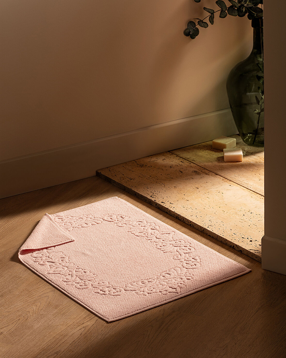 Norice %100 Pamuk Ayak Havlusu - Pudra - 50x70 cm