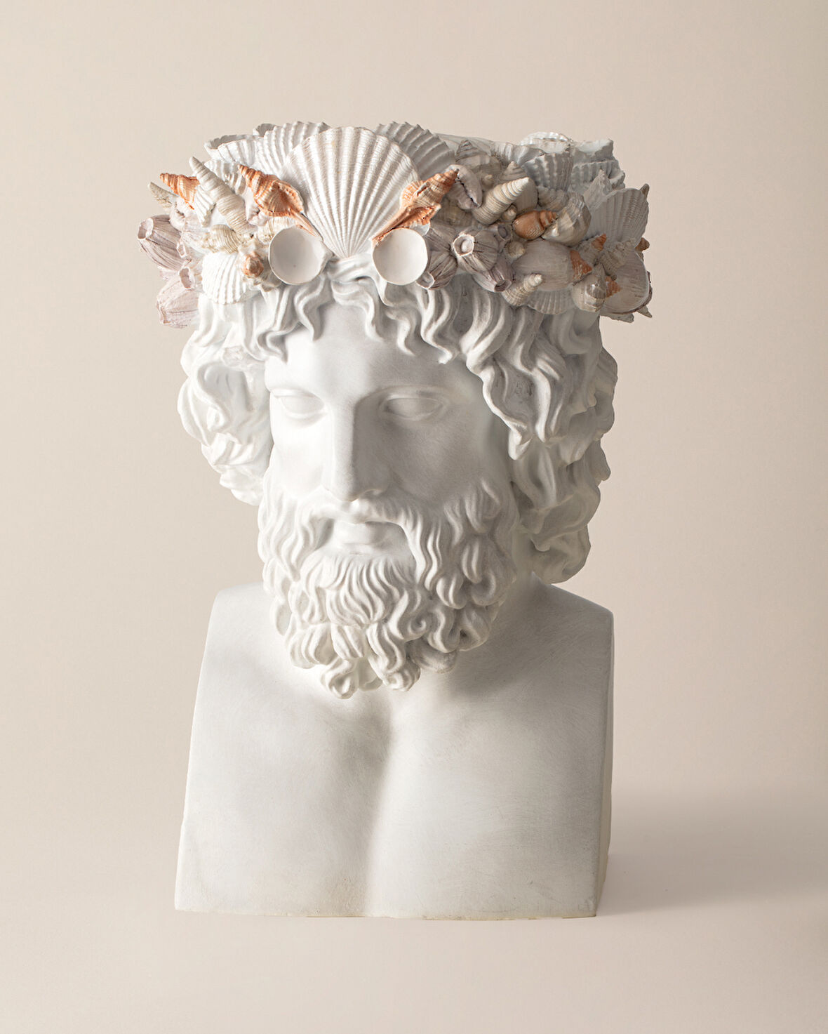 Posseidon Büst - Beyaz