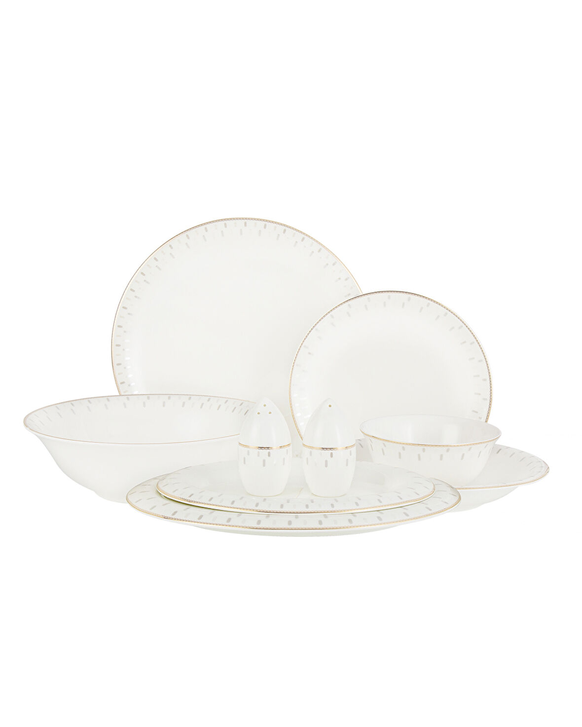 Mabella 6 Kişilik 30 Parça Yemek Takımı - Beyaz/Bej