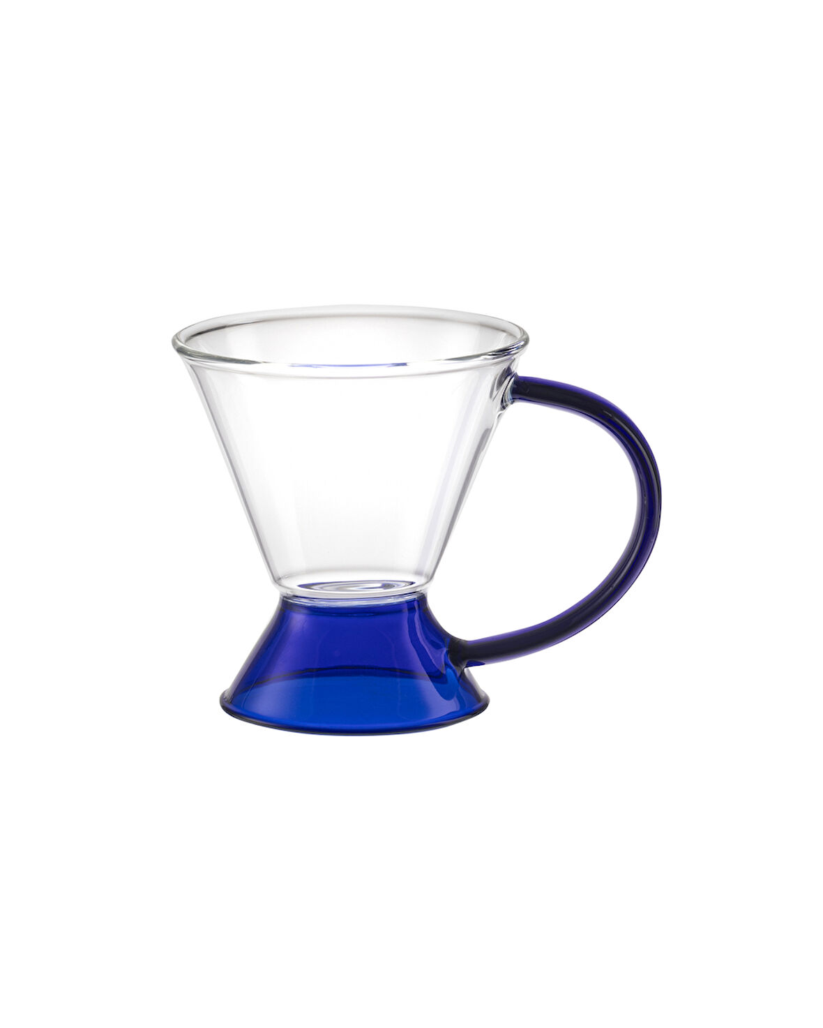 Olivie Borosilikat Cam Fincan - Mavi - 130 ml
