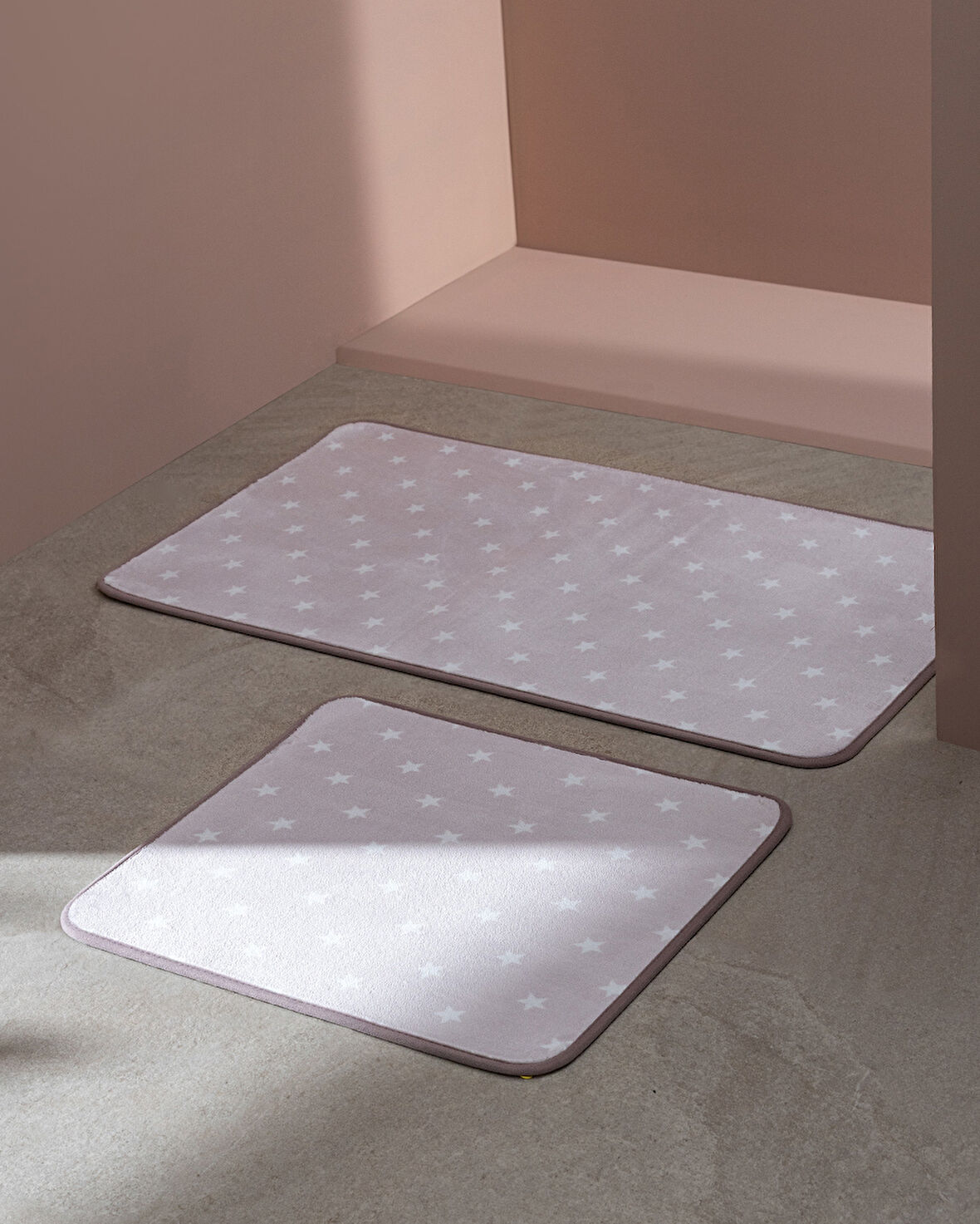 Félicité Yıldızlı 2'li Banyo Paspası - Pembe
