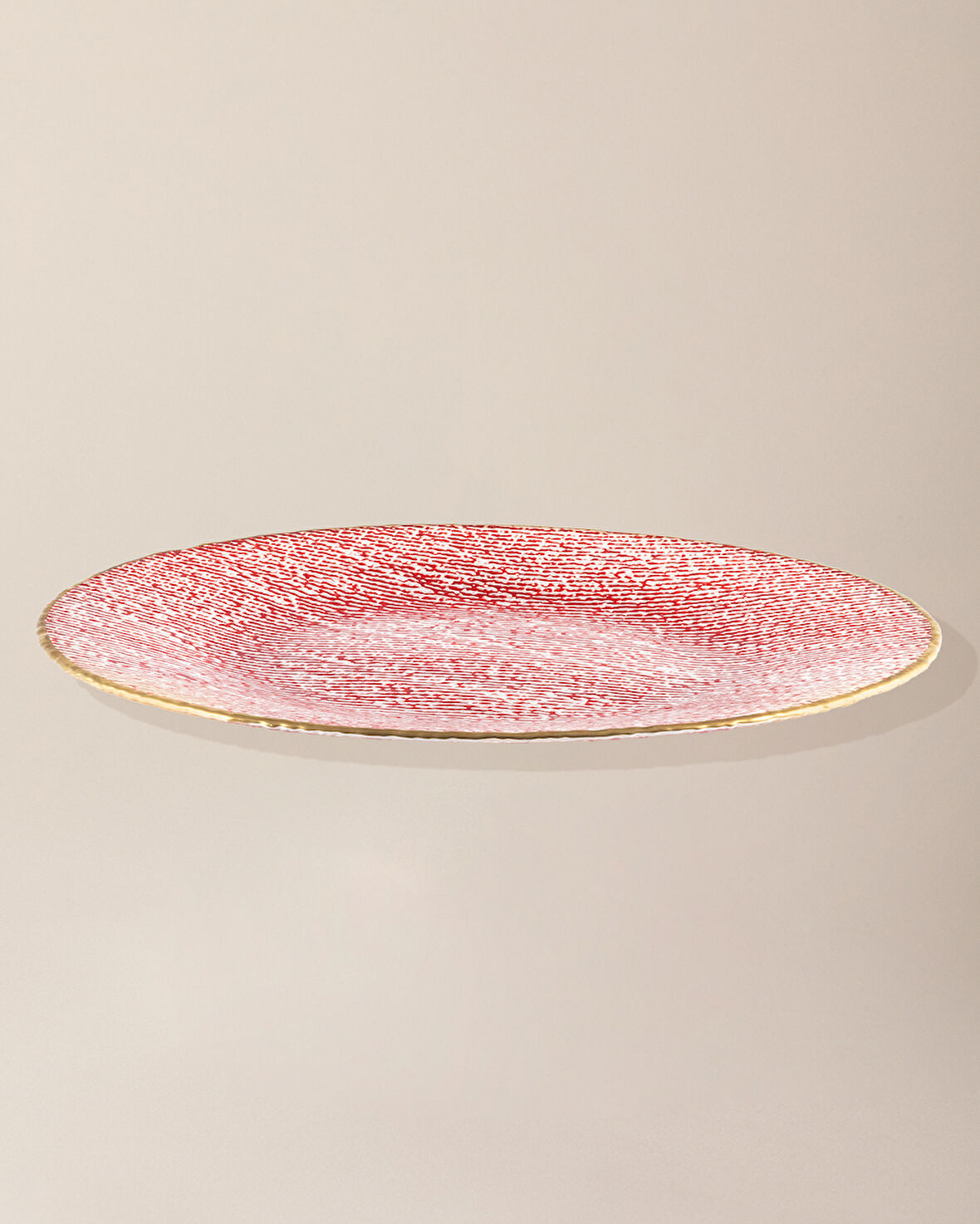 Bella Servis Tabağı - Kırmızı - 33 cm