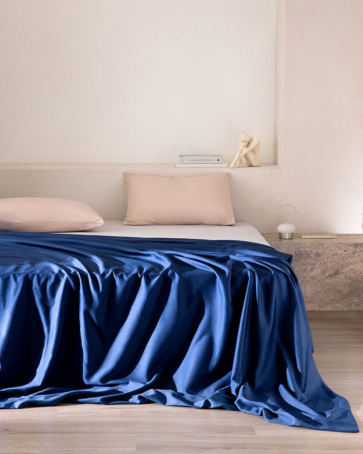 Ciel King Size %100 Pamuk Saten Nevresim - Lacivert