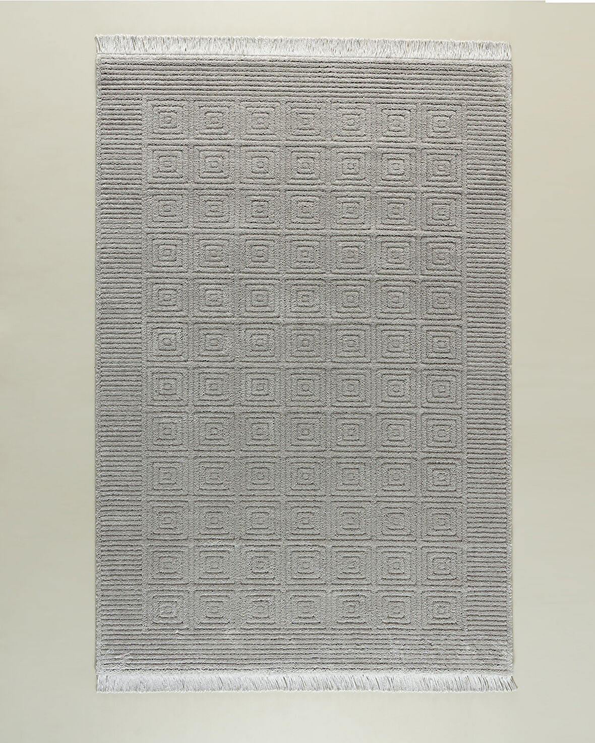 Laura Saçaklı Halı - Gri - 200x290 cm