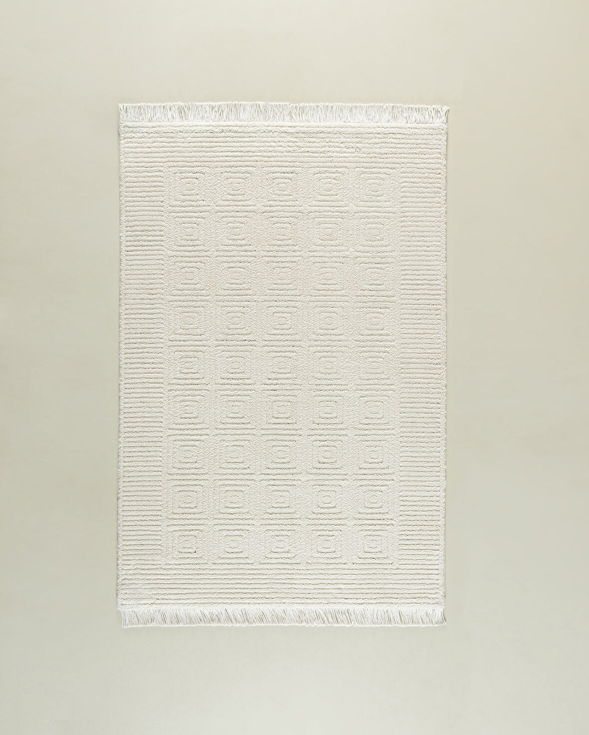 Laura Saçaklı Halı - Krem - 200x290 cm