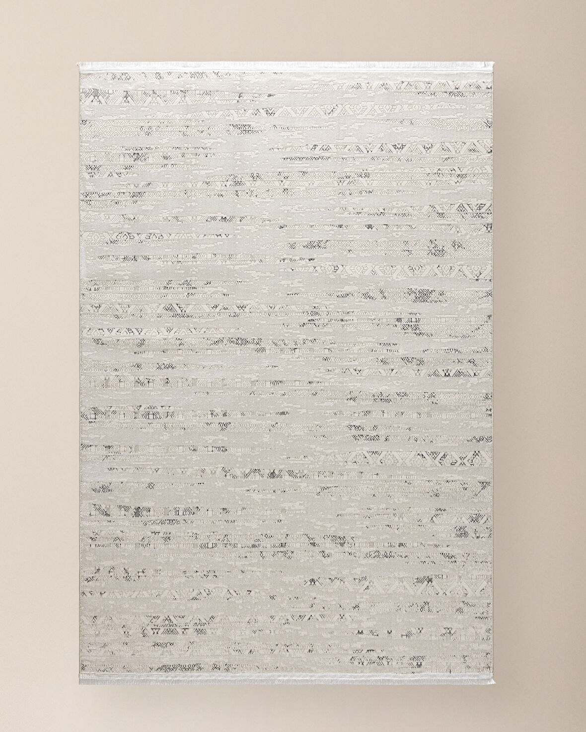 Beuil Halı - Beyaz/Gri - 80x150 cm
