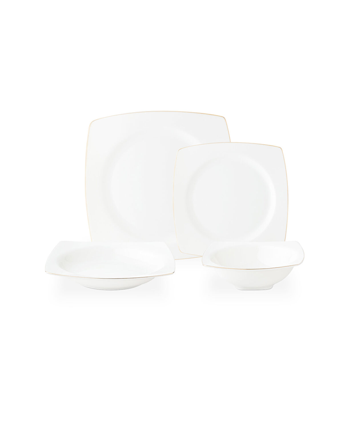 Nova 6 Kişilik 24 Parça Yemek Takımı - Beyaz/Gold