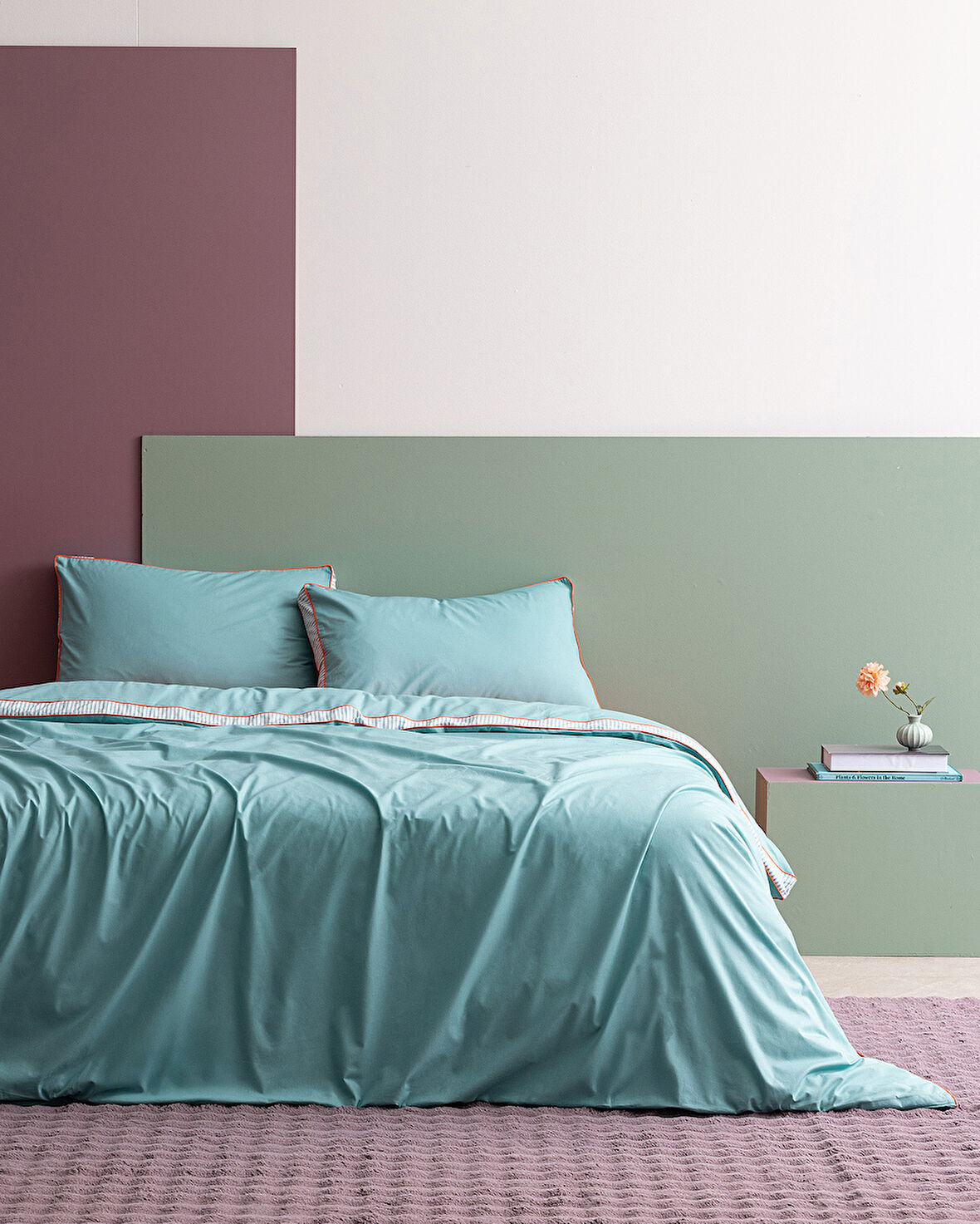 Allure King Size %100 Pamuk Nevresim Takımı - Turkuaz