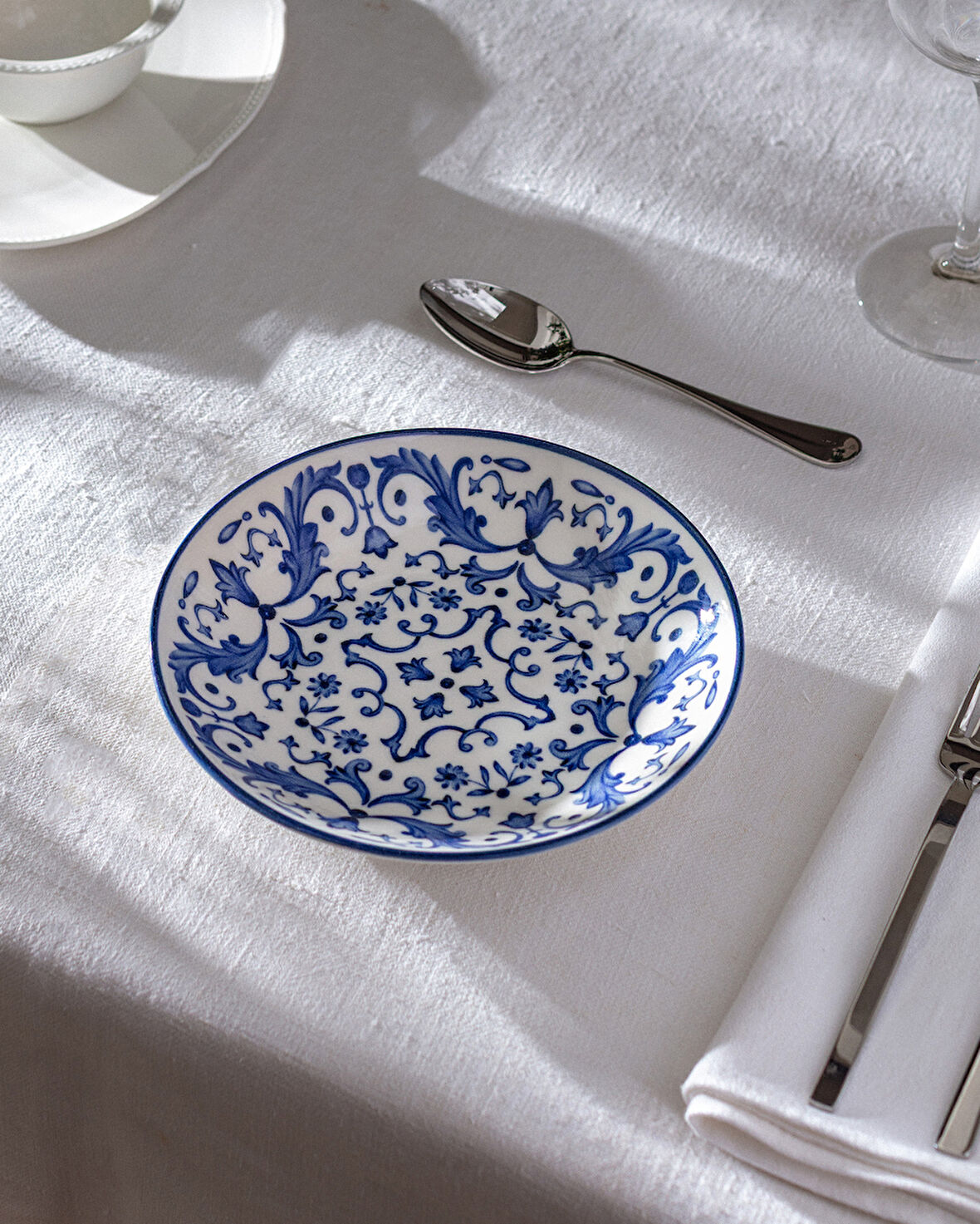 Reve Bleu Serenity Yemek Tabağı - 20 cm - Mavi/Beyaz