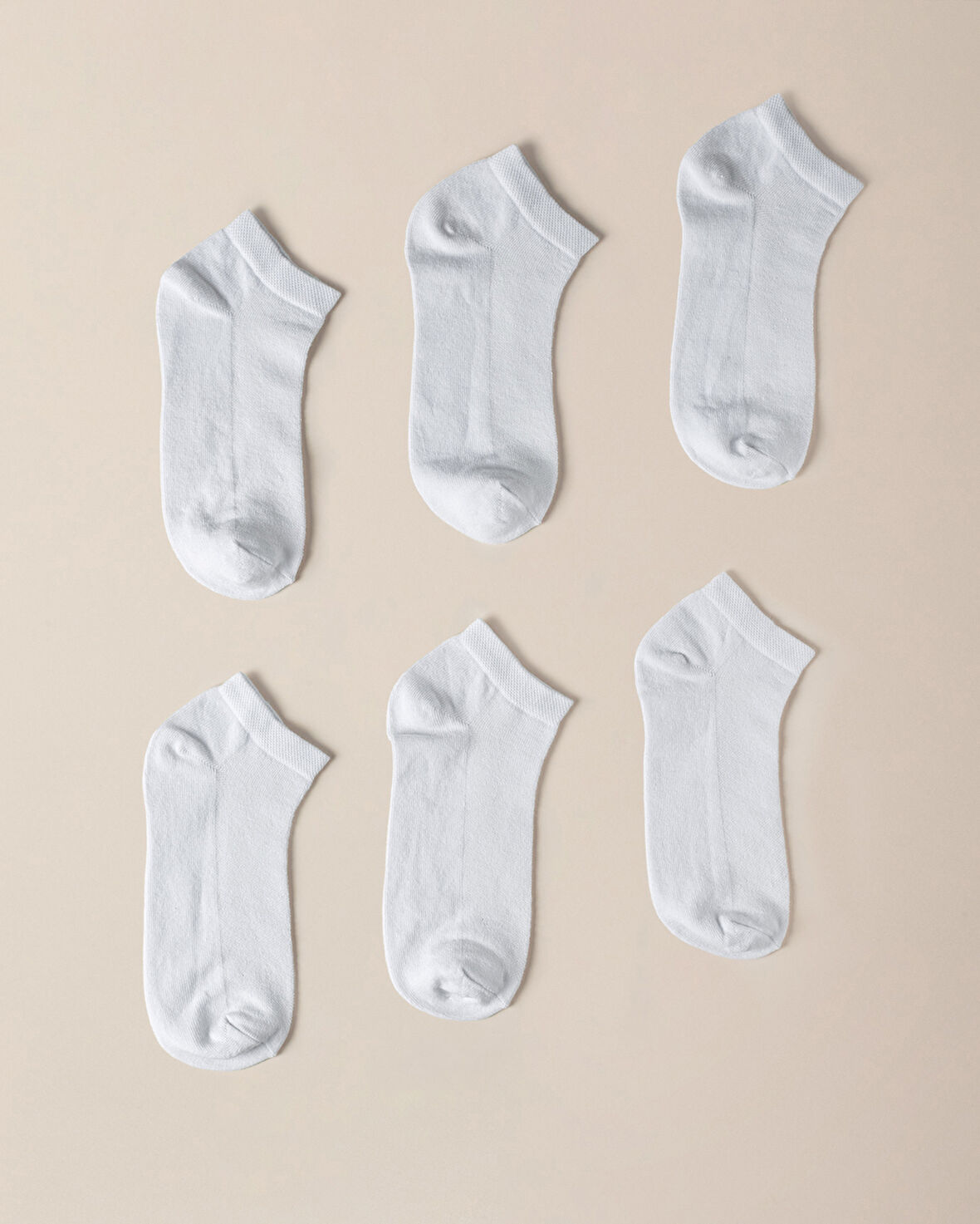 Beau 6'lı Kadın Patik - Beyaz