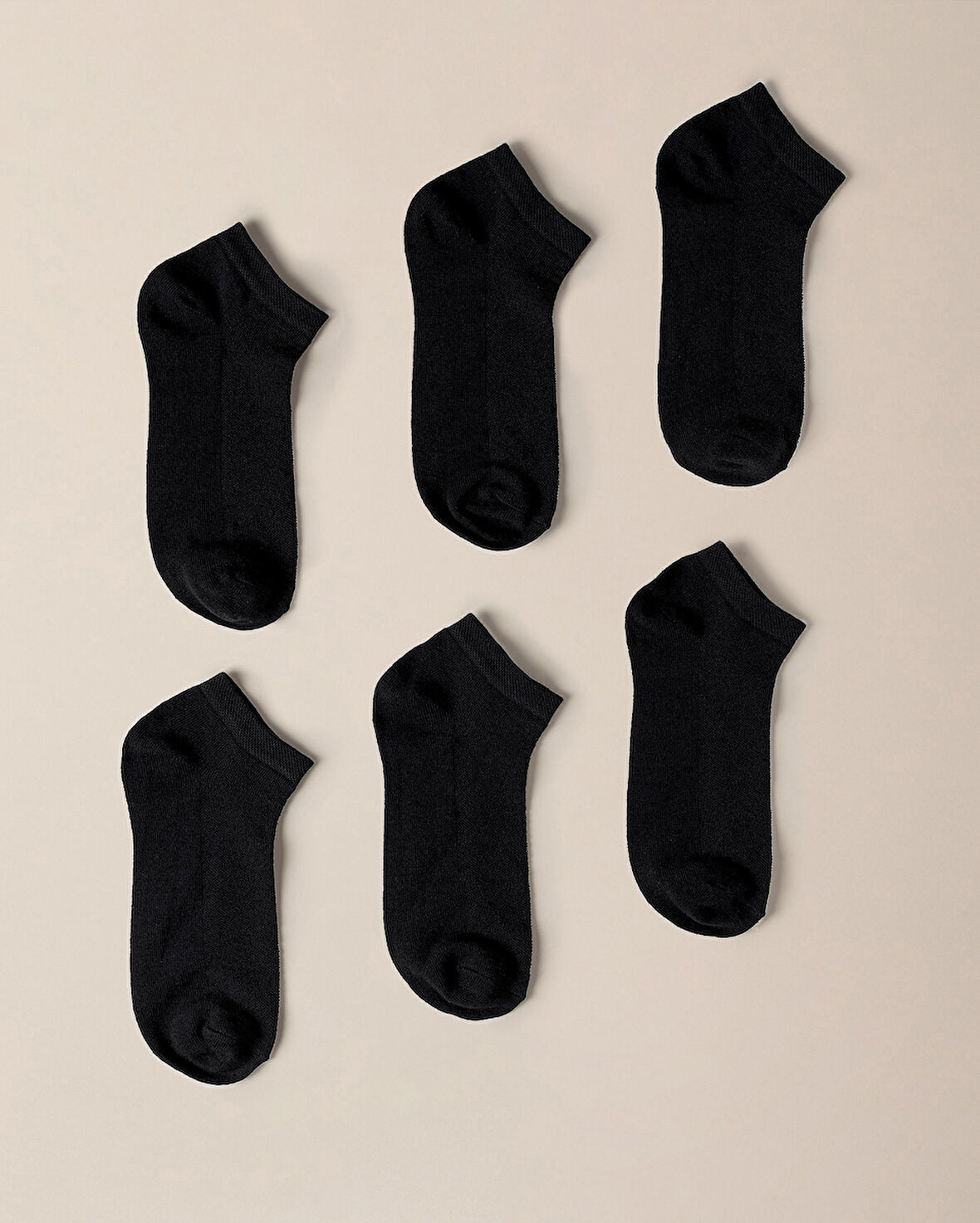 Beau 6'lı Kadın Patik - Siyah