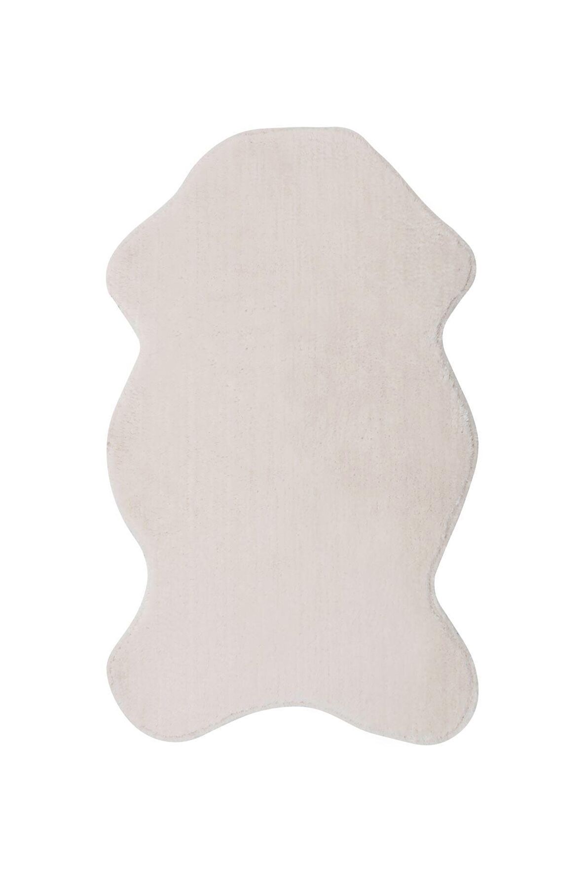 DijiDekor Açık Vizon Şekilli Post Dokuma Halı Peluş Yumuşacık Kaymaz Antibakteriyel