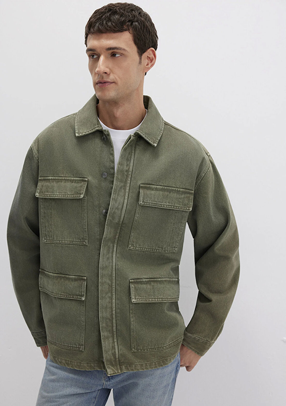 Cep Detaylı Haki Ceket 0110510-71581