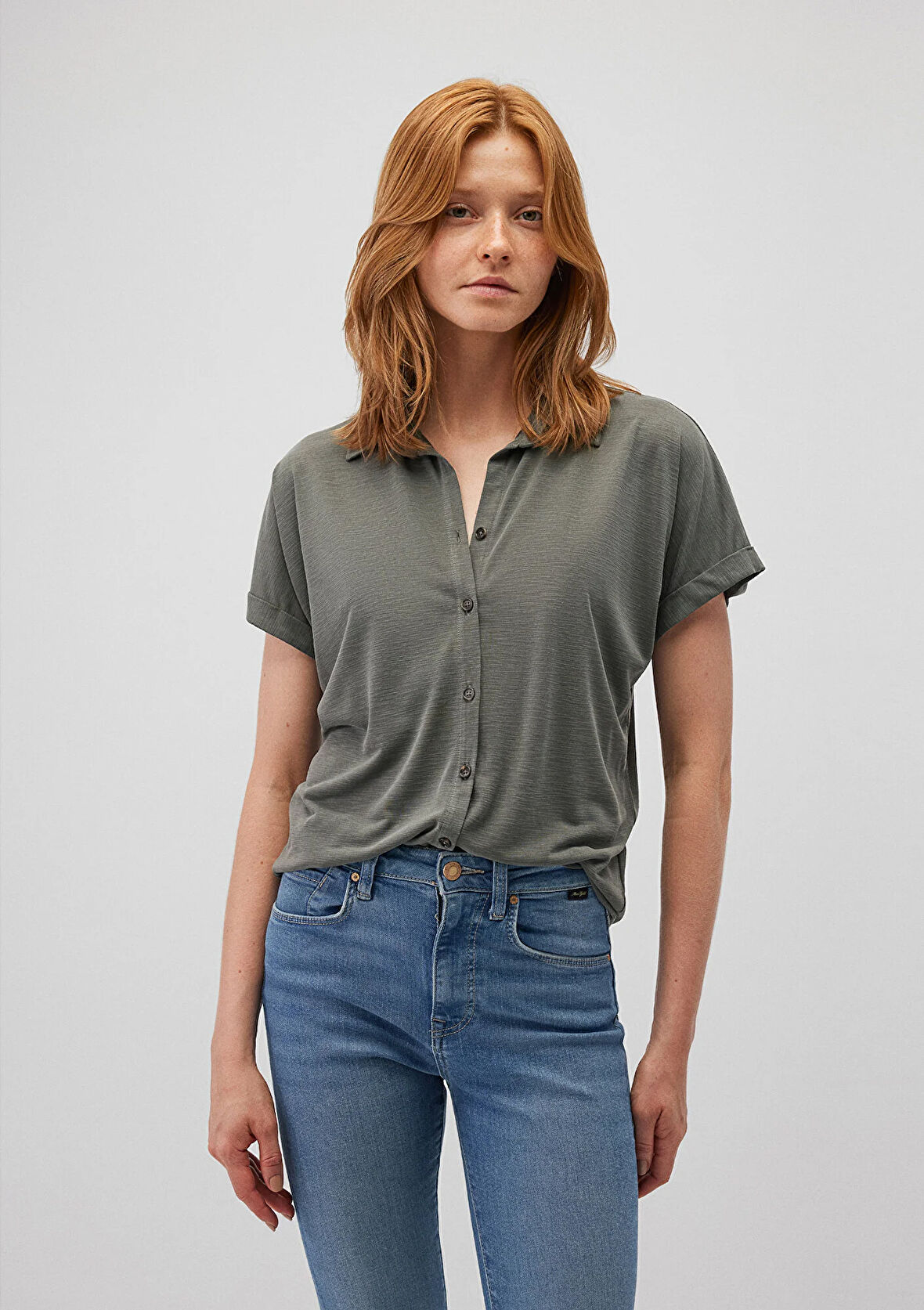 Lux Touch TENCEL TM Yeşil Modal Gömlek 168081-71553