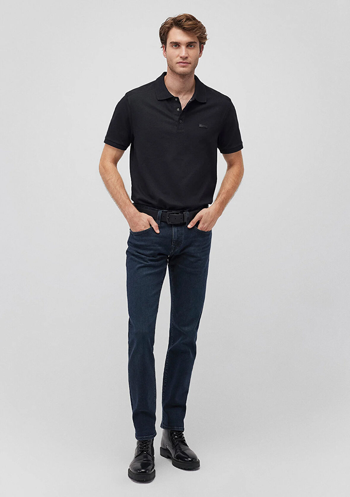 Jake Lux Black Puslu Vintage Koyu Mavi Jean Pantolon 0042287868