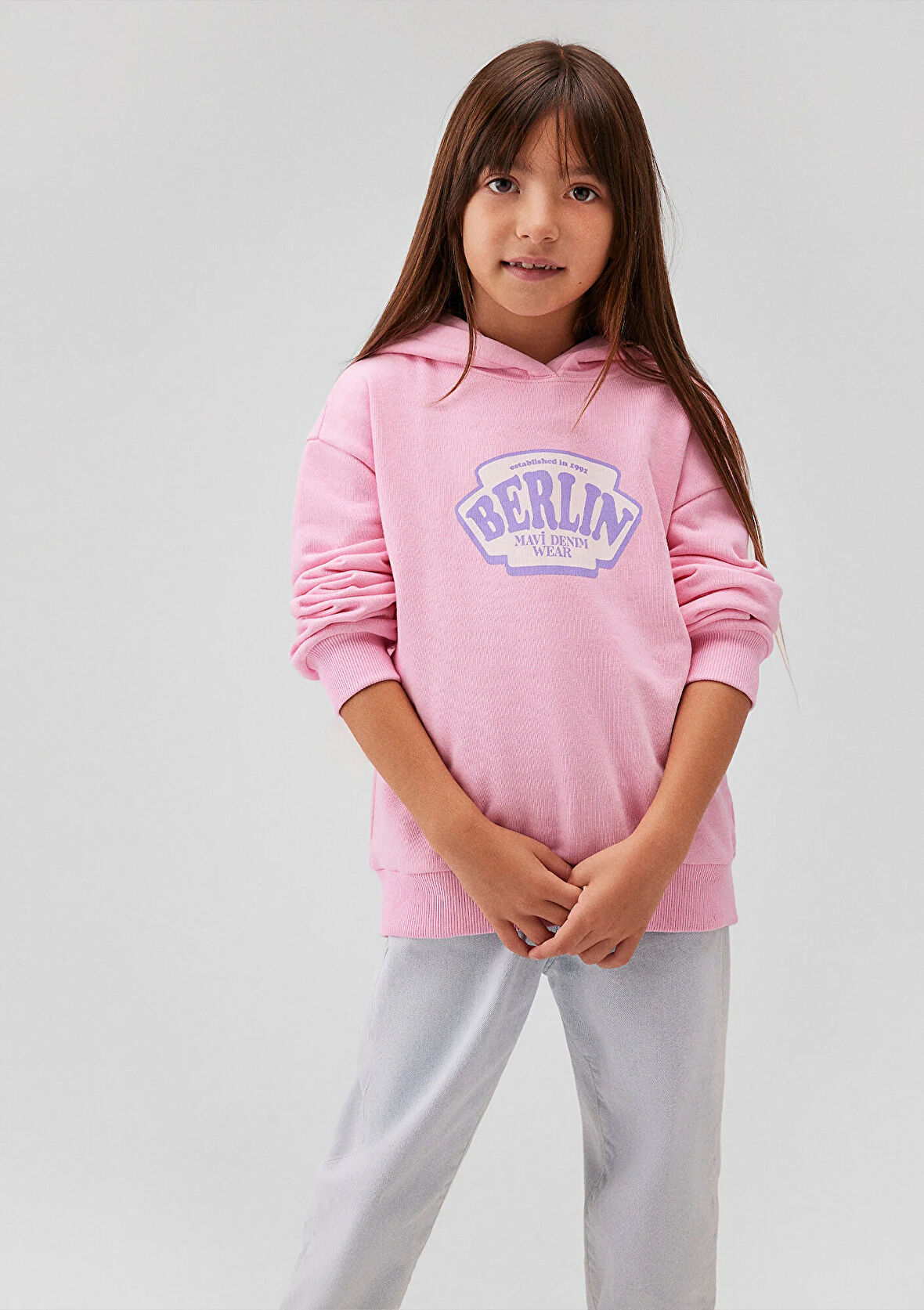 Berlin Baskılı Pembe Sweatshirt 7S10061-71027