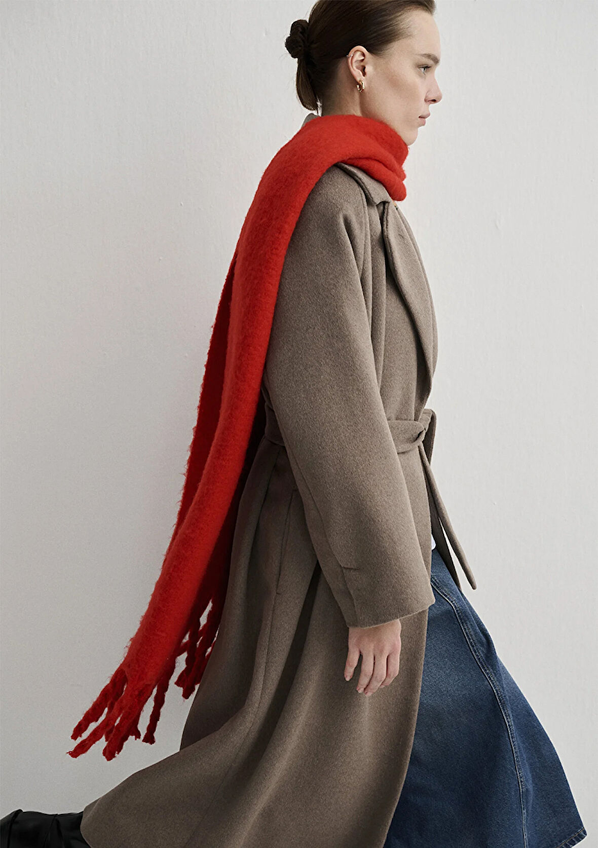 Püsküllü Kırmızı Atkı 1912844-82677