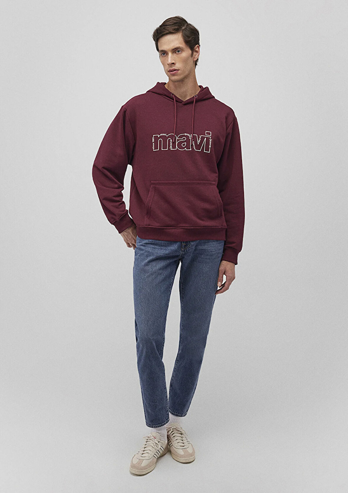 Mavi Logo Baskılı Bordo Sweatshirt 0S10196-70426