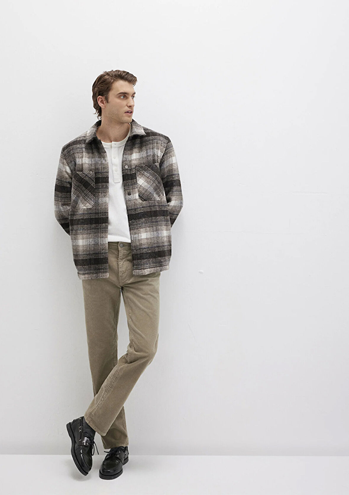 Martin Koyu Bej Kadife Pantolon 0037888246