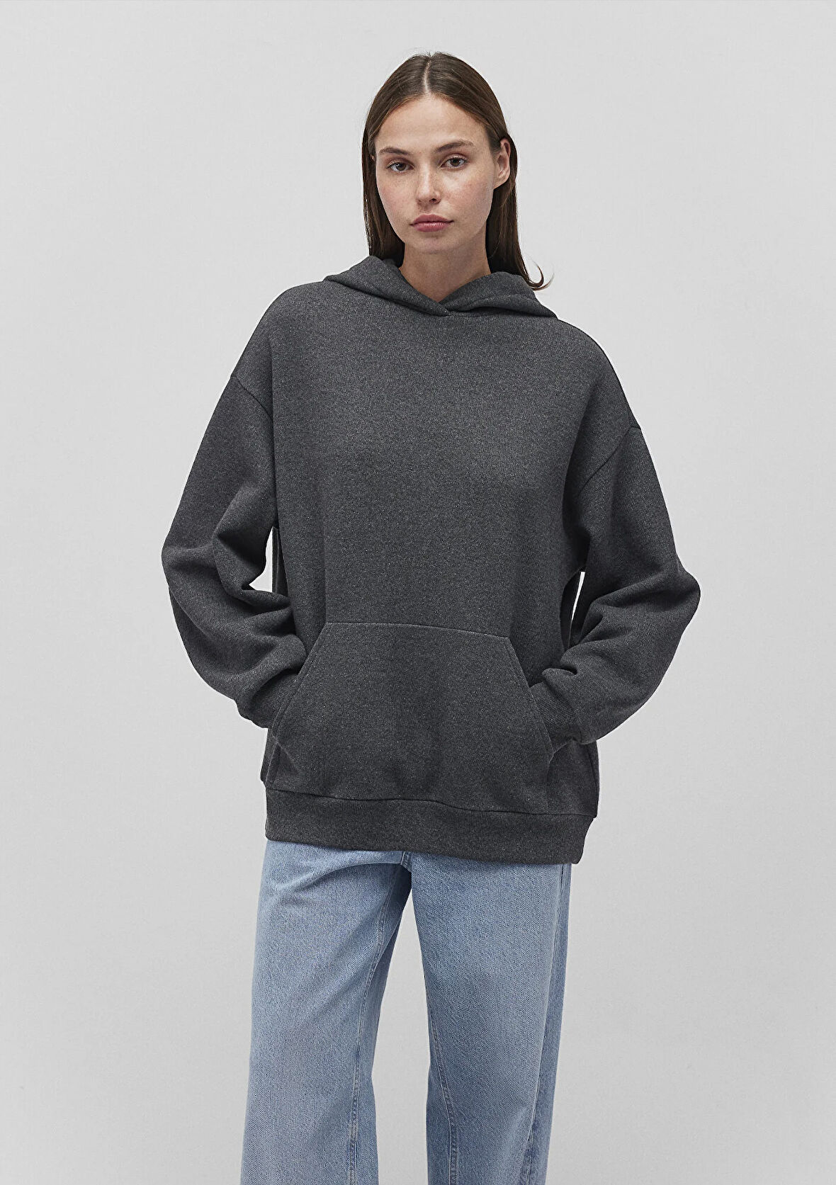 Kapüşonlu Antrasit Sweatshirt 1S10186-87829