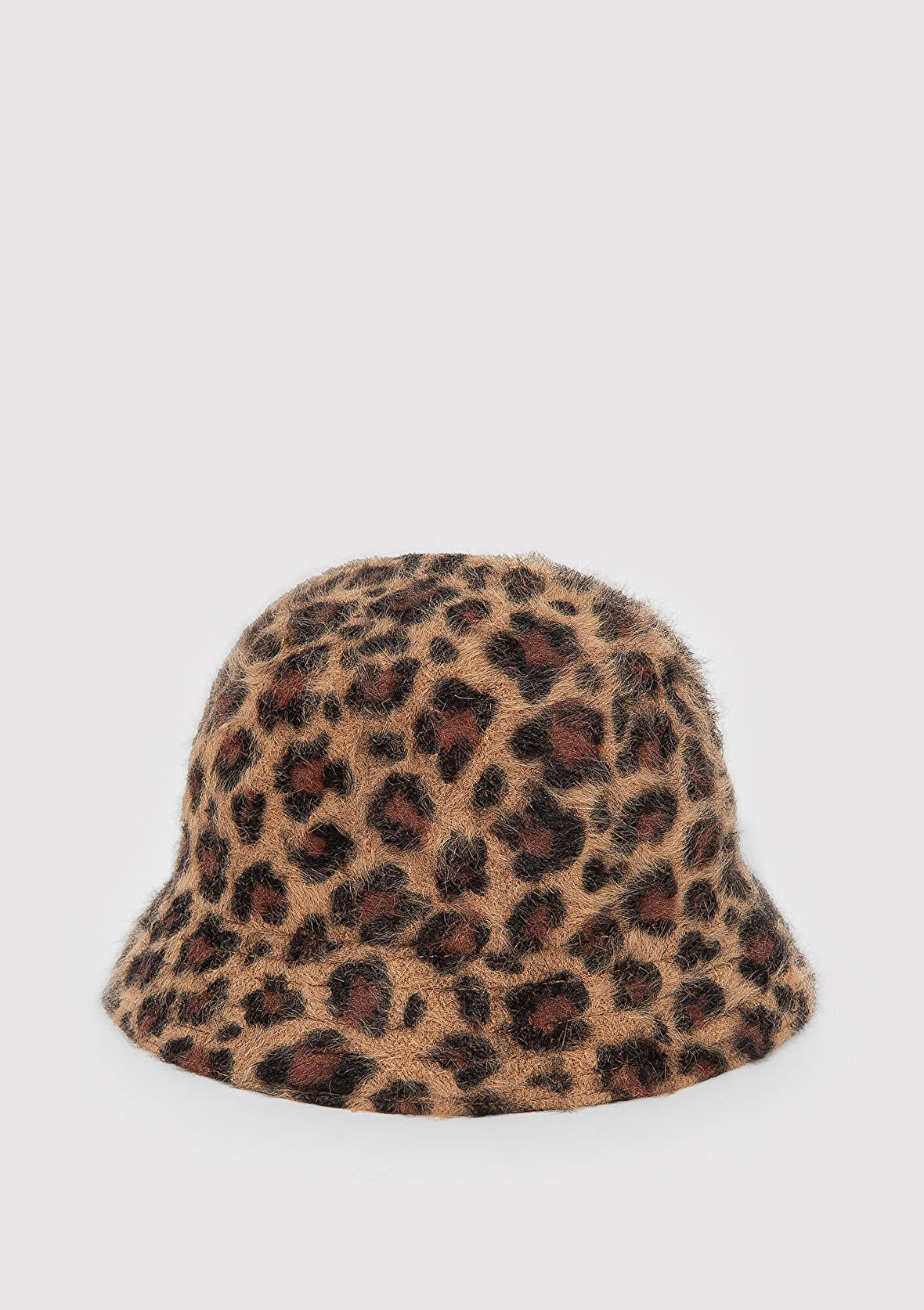 Peluş Leopar Desenli Bucket Şapka 198988-25818