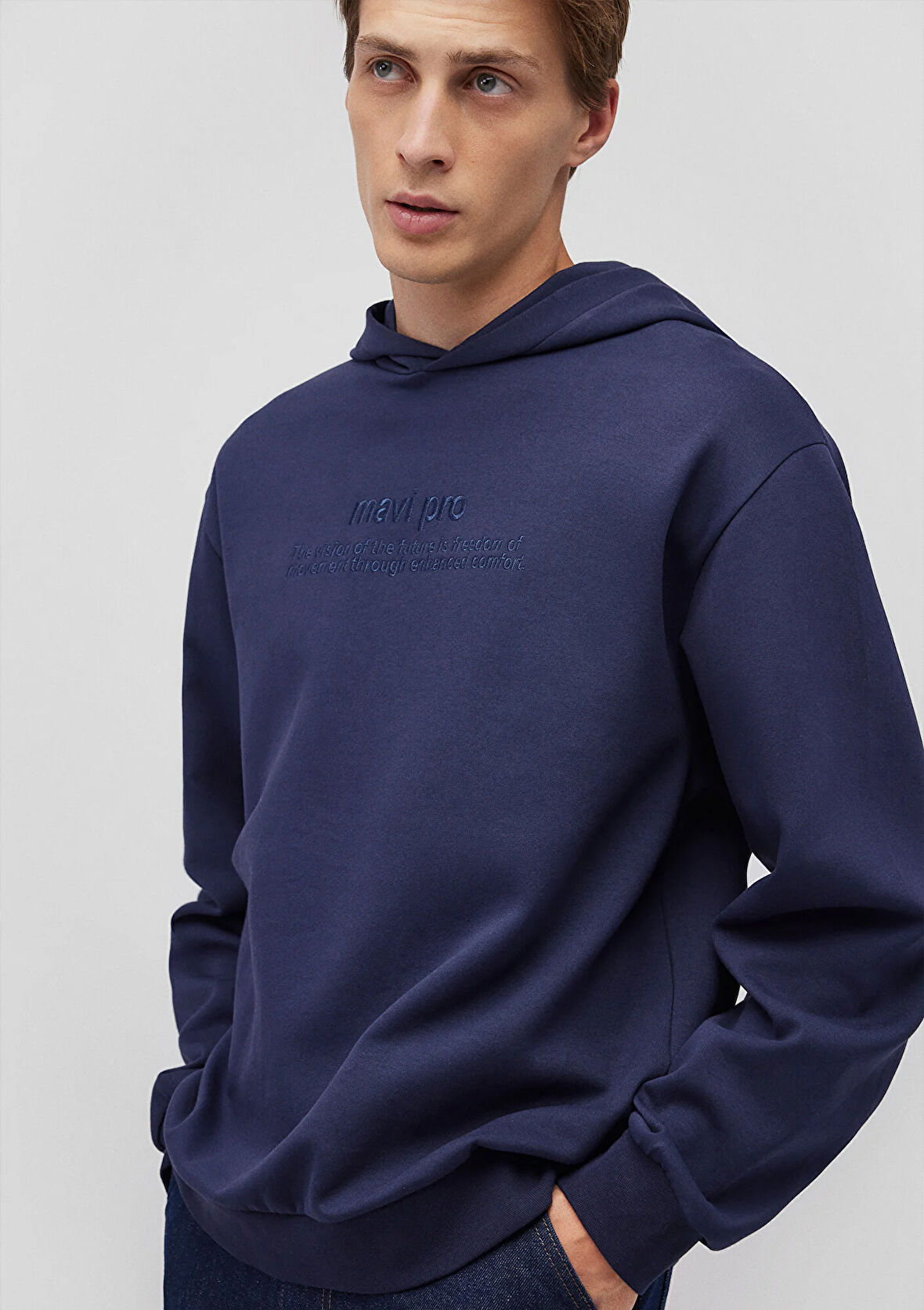 Kapüşonlu Lacivert Sweatshirt 0S10288-84371