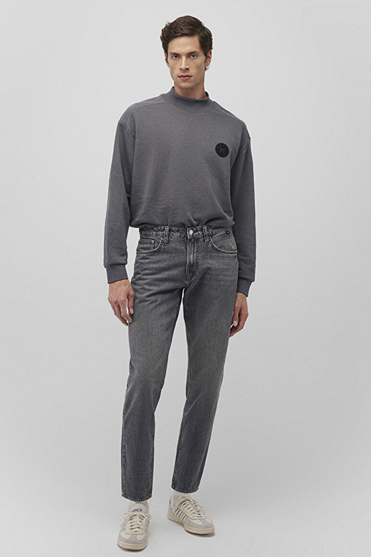 Erkek London Street Denim Jean Pantolon - Gri  | 28/27