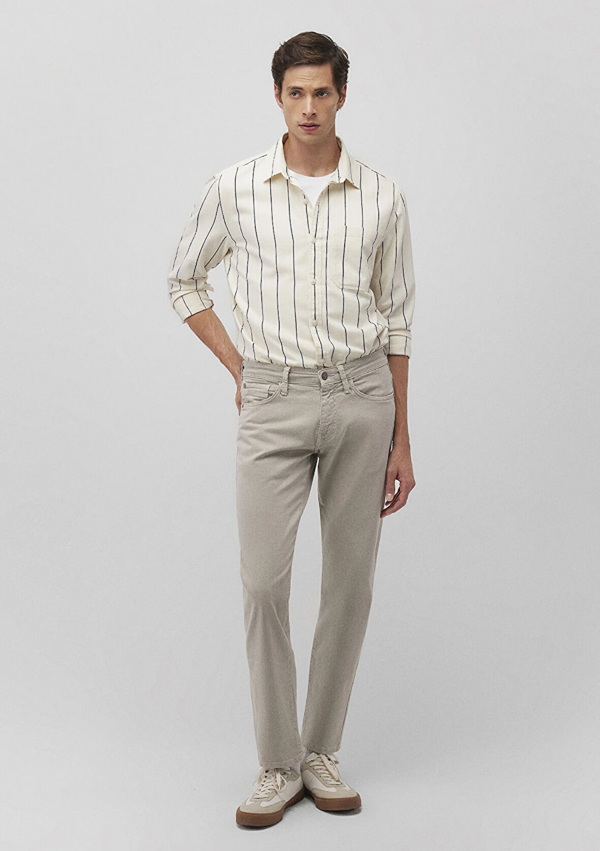 Hunter Comfort Bej Gabardin Pantolon 0020283628
