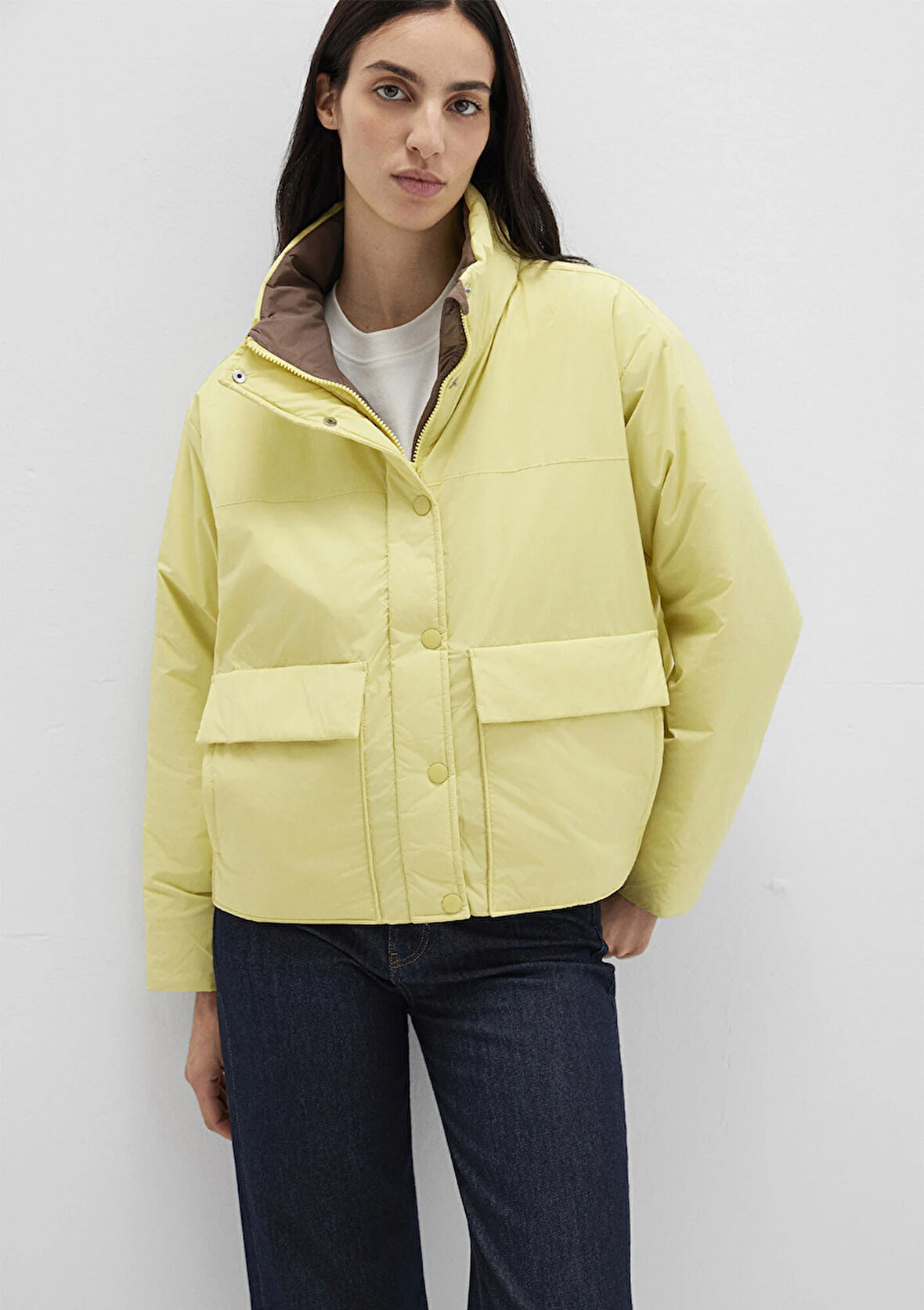 Dik Yaka Sarı Ceket 1110618-71287