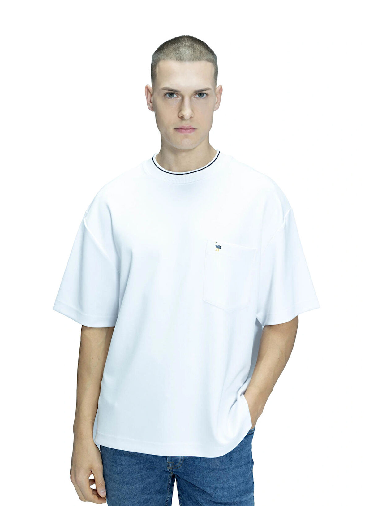 Erkek Boxy Kısakol Oversize T-Shirt