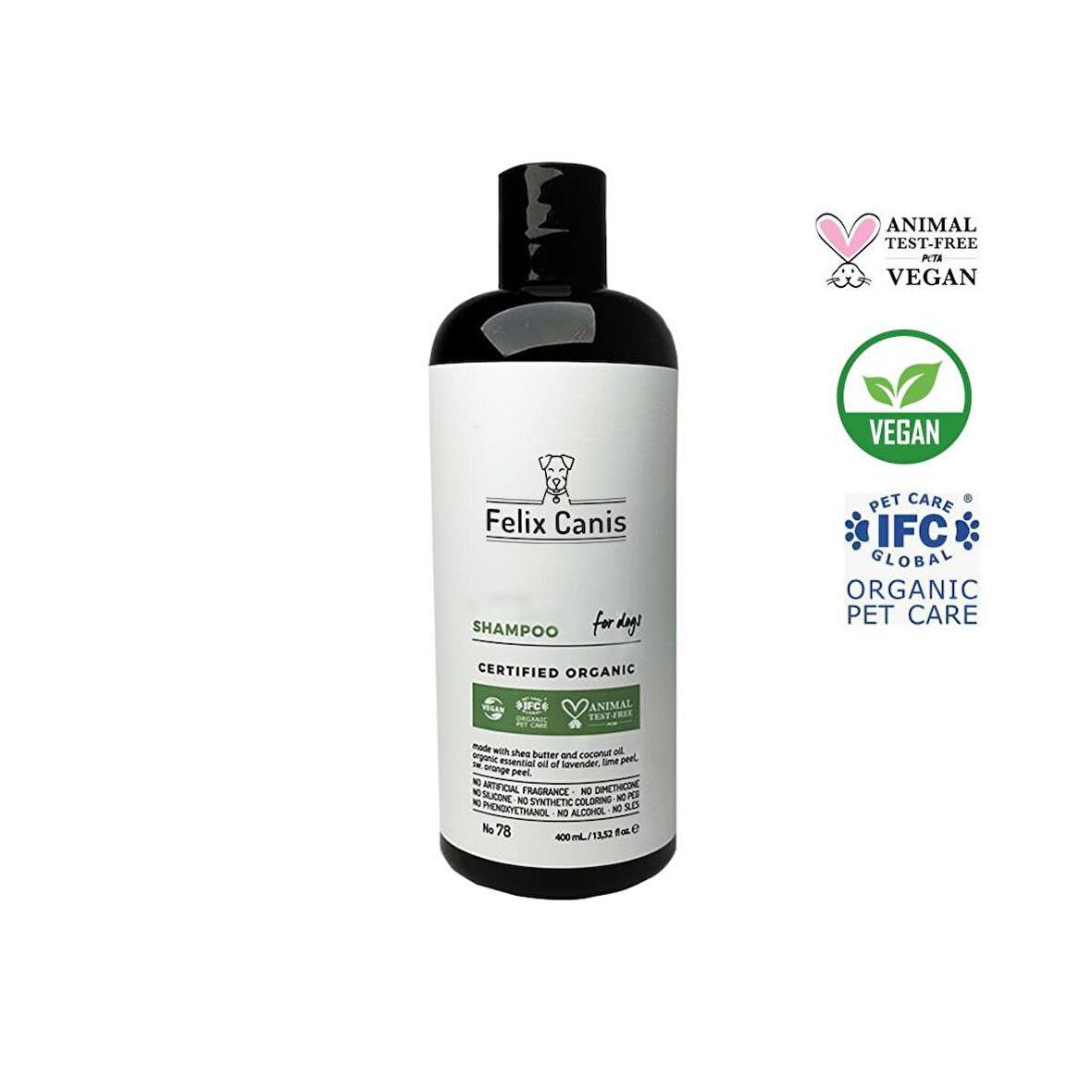 Köpek Şampuanı Organik ve Vegan 400Ml