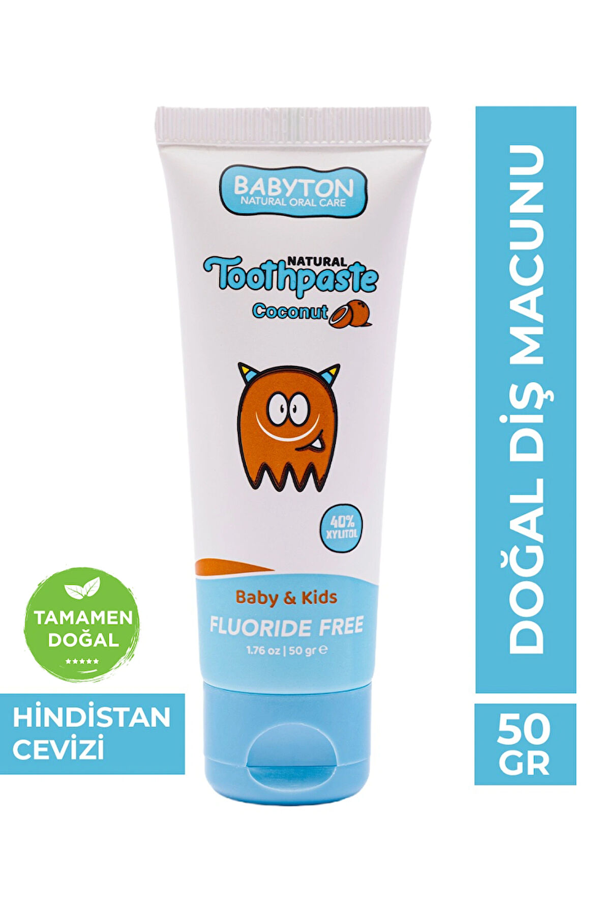 Doğal Hindistan Cevizi Diş Macunu Florürsüz 50 gr