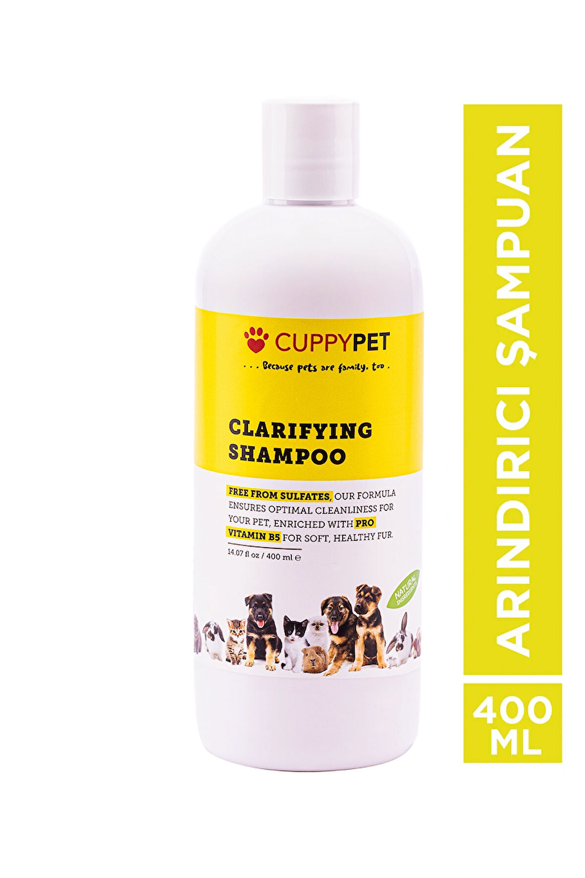 Cuppypet Evcil Hayvanlar İçin Arındırıcı Şampuan 400 ml