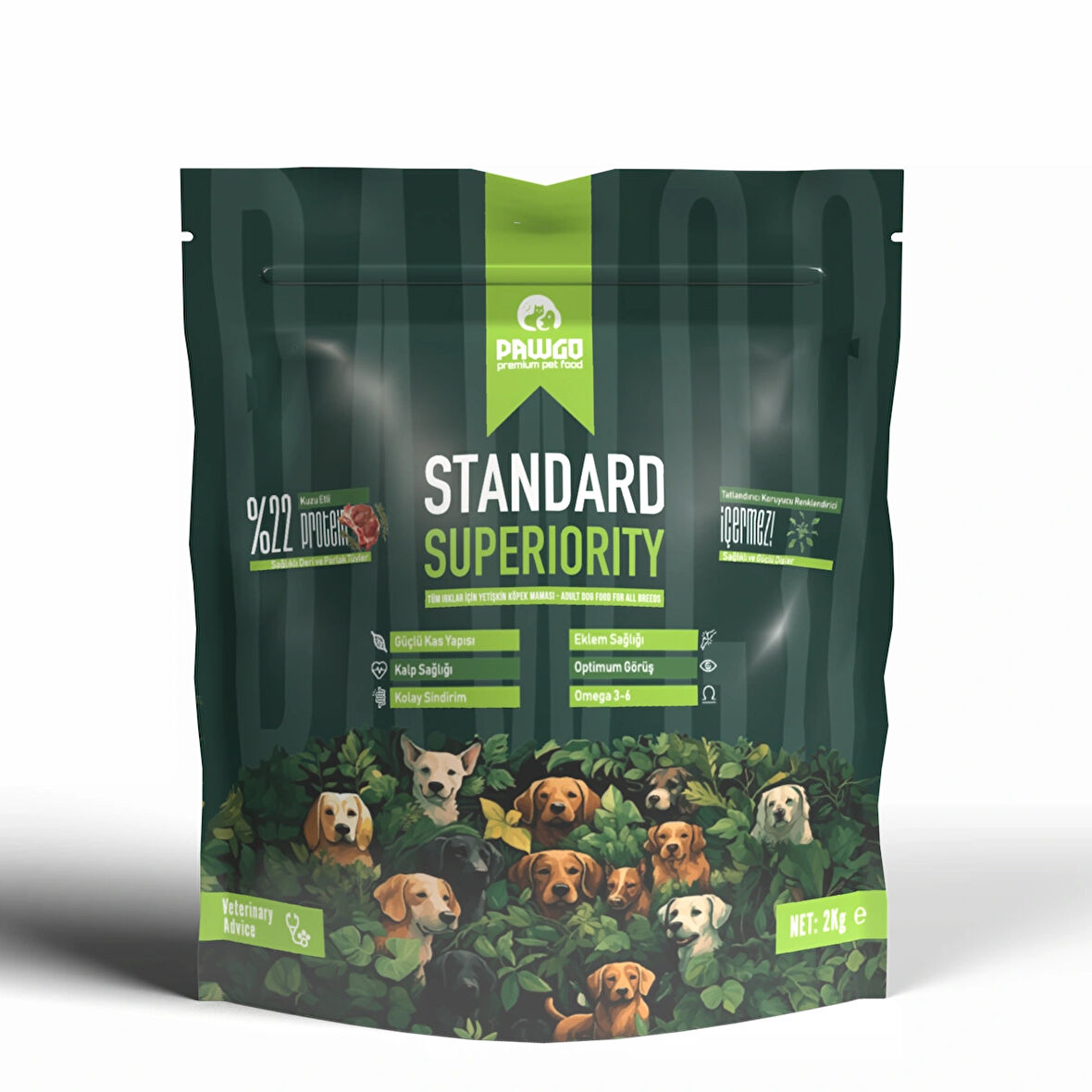 PAWGO Standard Superiority 2 Kg | Kuzu Etli | Yetişkin Köpek Maması