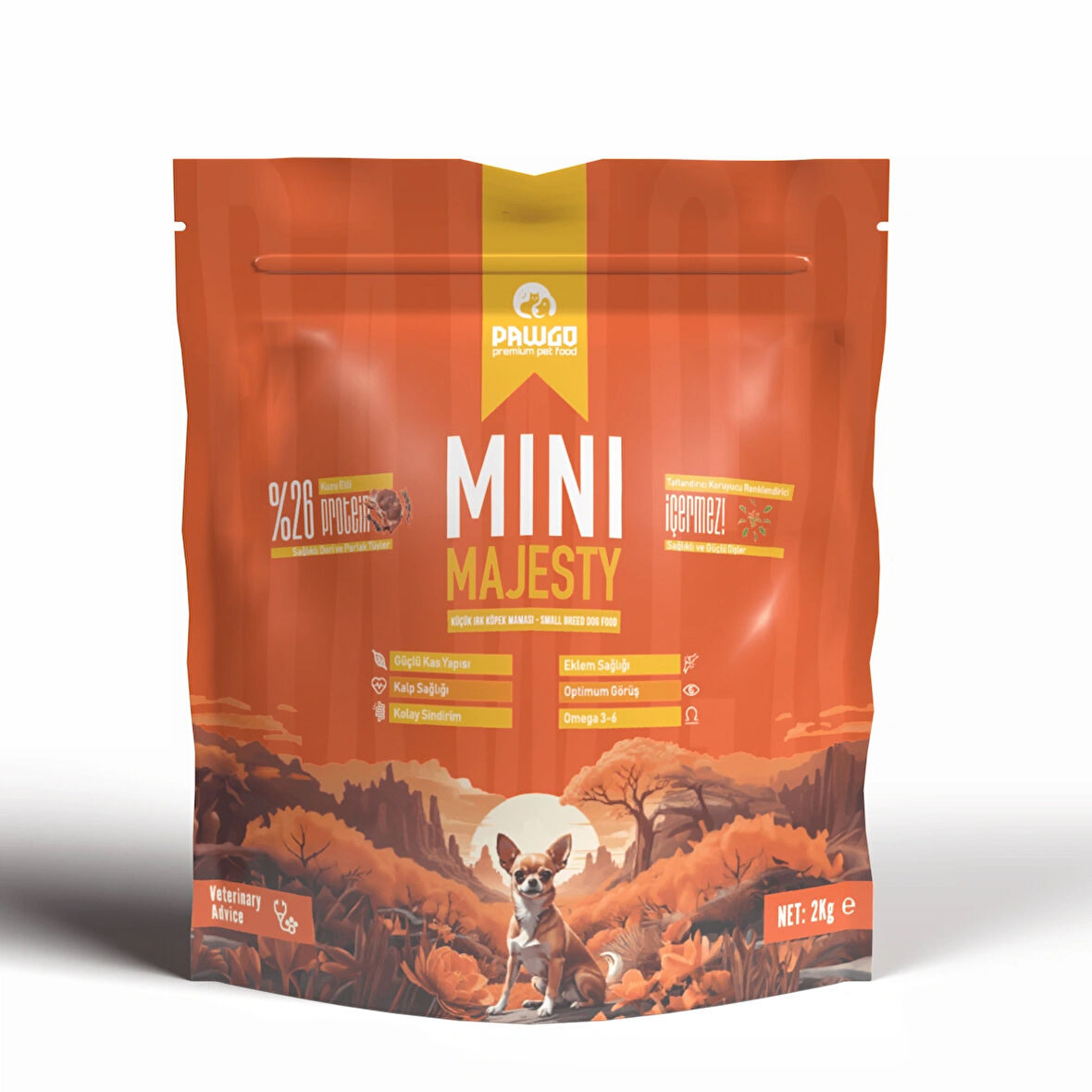PAWGO Mini Majesty 2 Kg | Küçük Irk | Kuzu Etli | Yetişkin Köpek Maması
